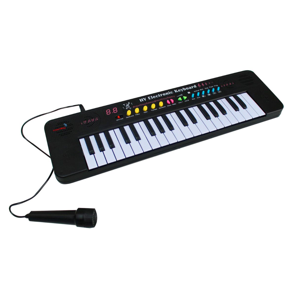 Piano Teclado Brinquedo Infantil Microfone Musical Educativo