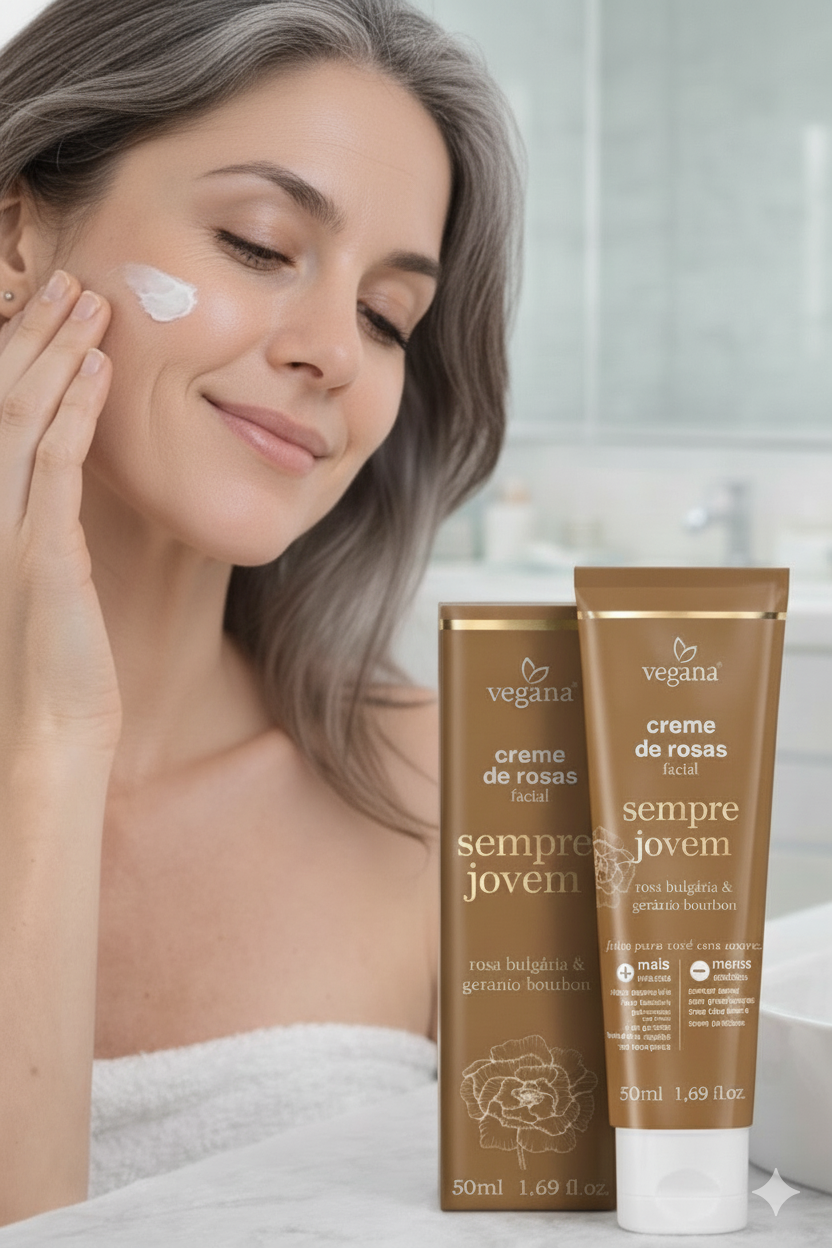 WNF Vegana Creme Facial de Rosas Sempre Jovem - Beleza do Campo