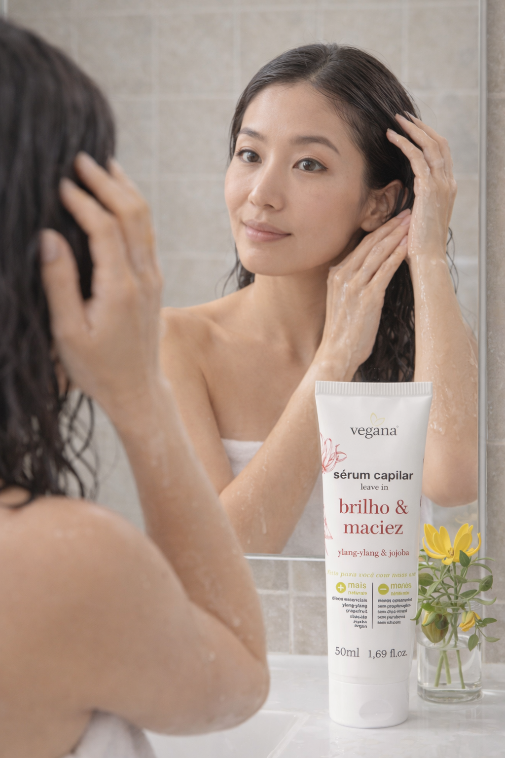 WNF Vegana Sérum Capilar Leave-in Brilho & Maciez - Beleza do