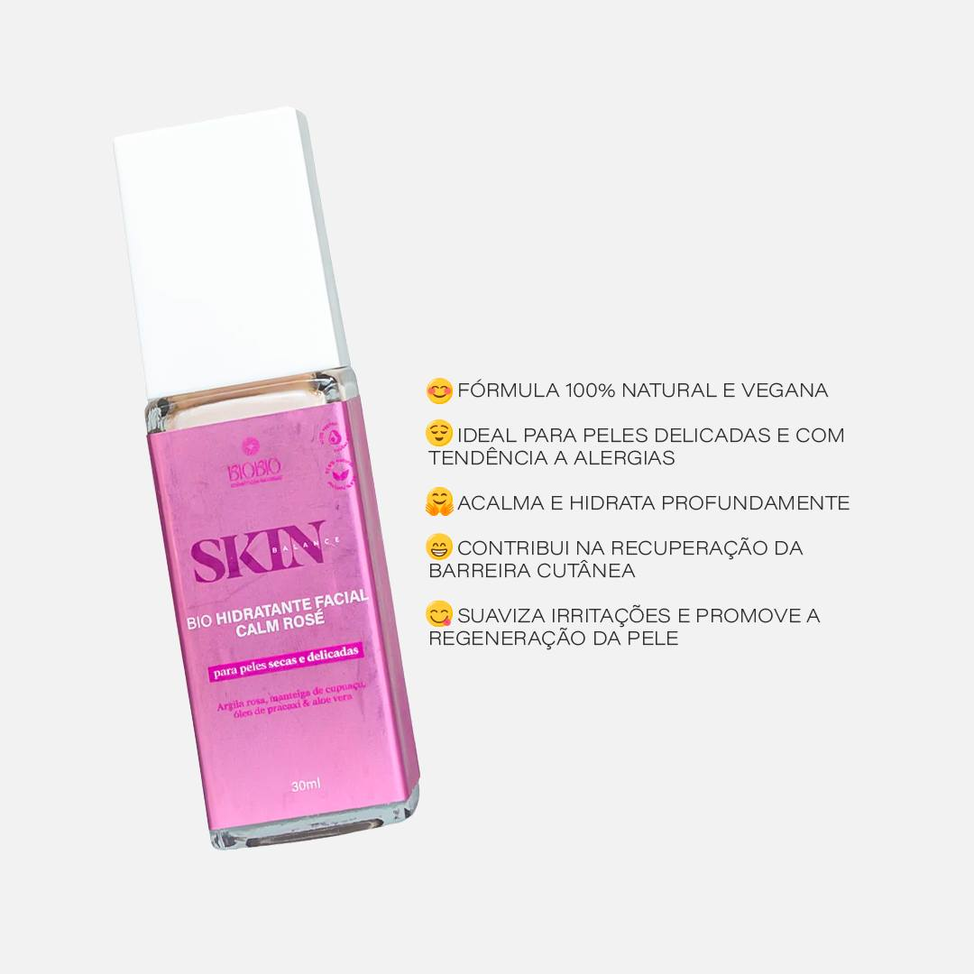 PARA BI Oスキンケア Hidratante Facial Calm Rosé - Beleza do Campo | Produtos Naturais