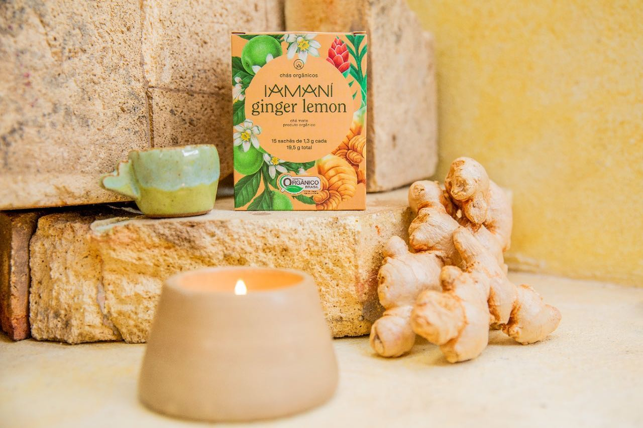 Iamaní Chá Misto Orgânico Ginger Lemon - Beleza do Campo