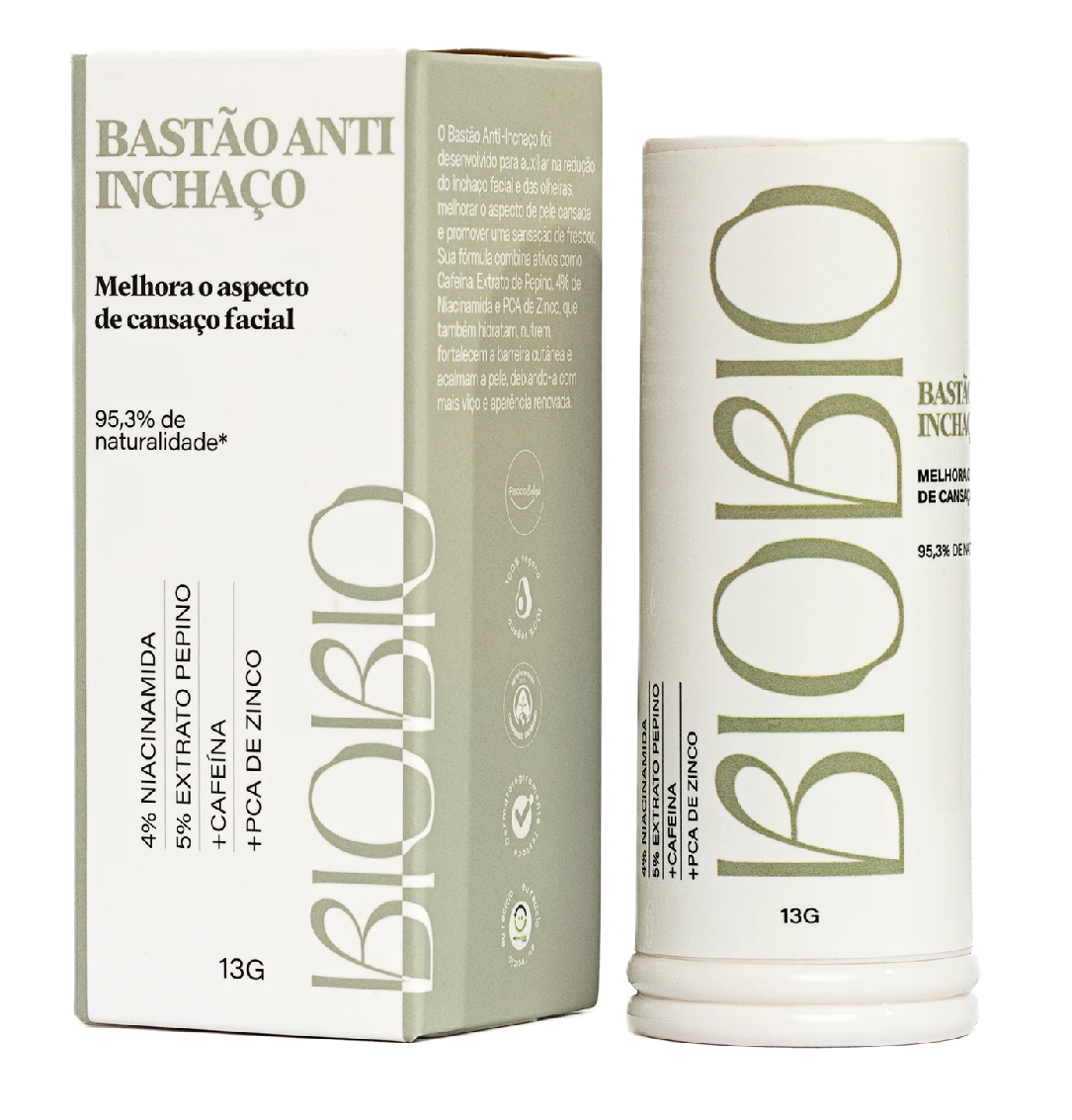 BioBio Bastão Facial Anti Inchaço com Niacinamida e Extrato de