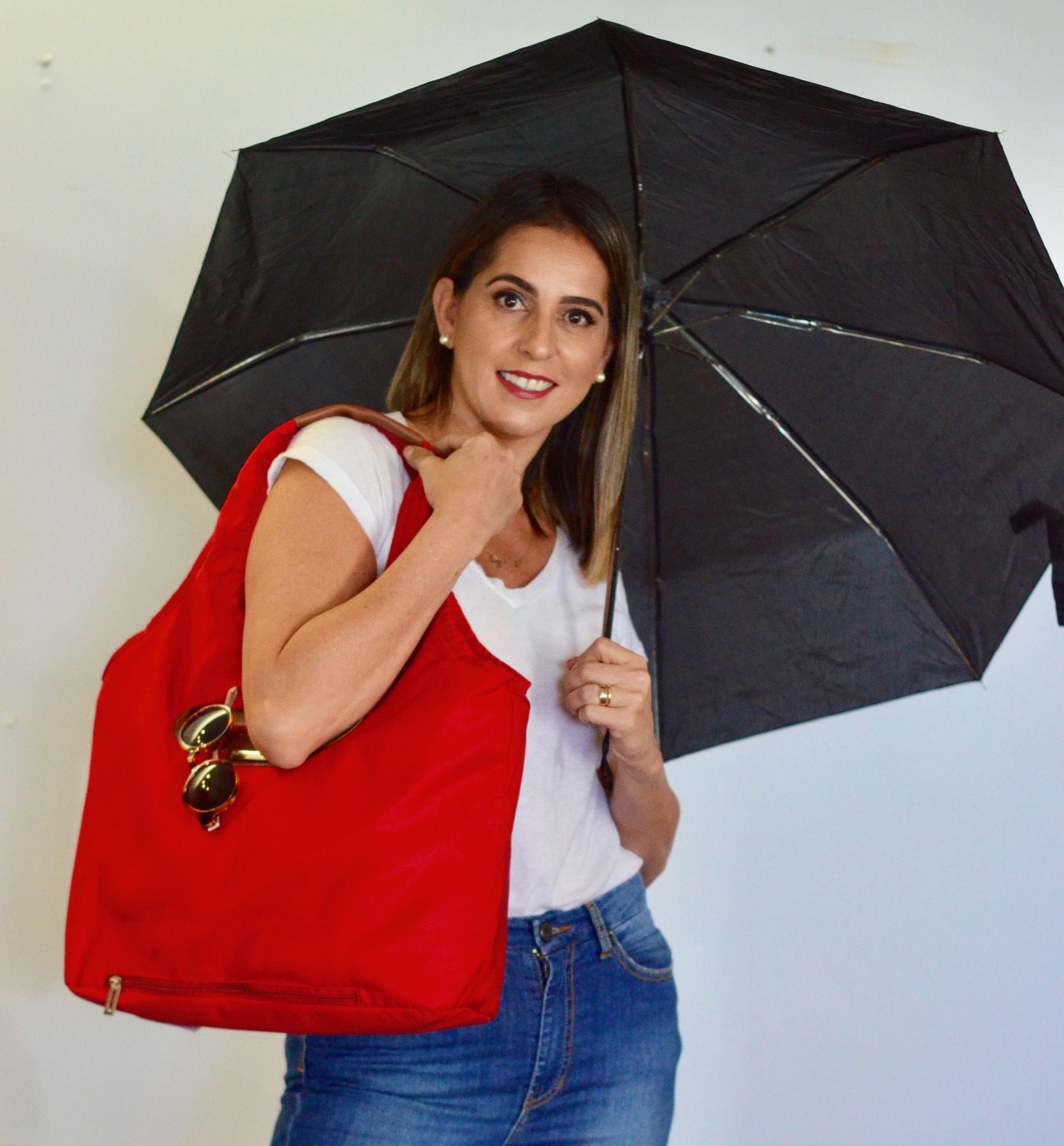 Bolsa de tecido vermelho nylon chuva - Patricia Henriques - comprar bo -  Patricia Henriques