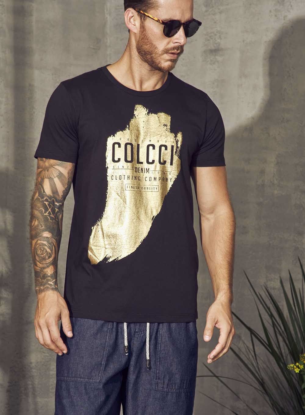 Camiseta Colcci Clothing Company Masculina Preto - Dom Store Multimarcas  Vestuário Calçados Acessórios