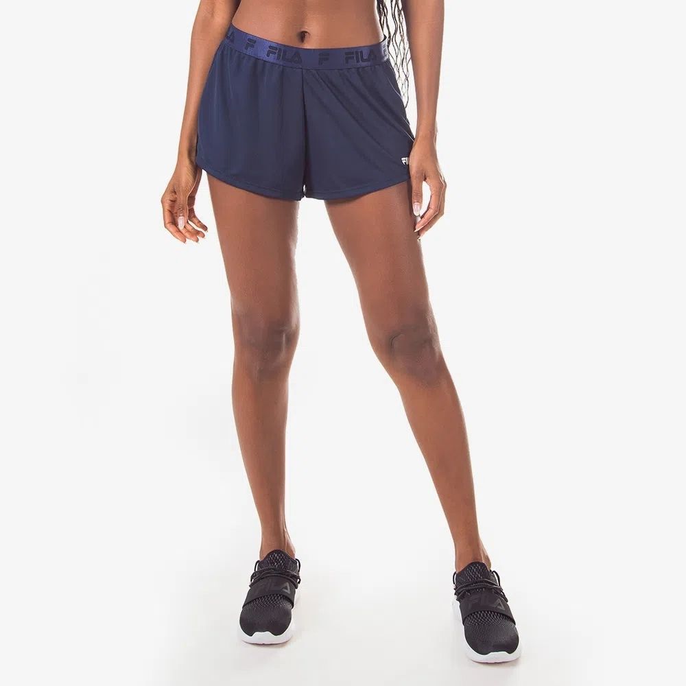 Shorts Fila Training Elastic II Feminino Azul - Dom Store Multimarcas  Vestuário Calçados Acessórios