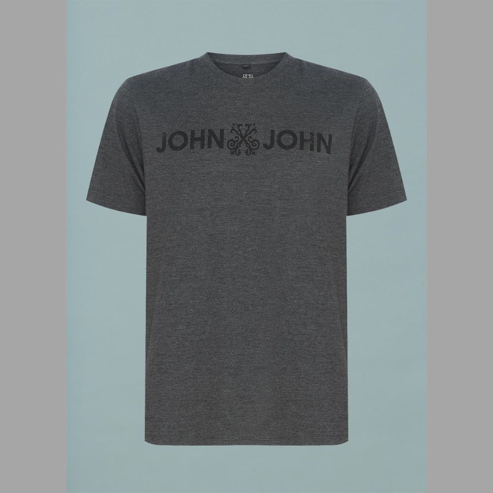 Camiseta John John Basic Masculina Azul Médio