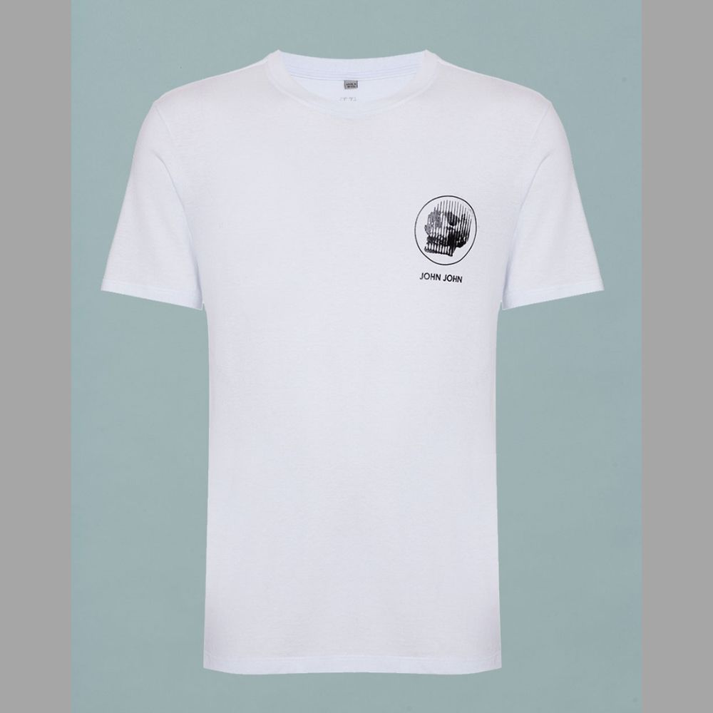 Camiseta Estampada Caveira Chumbo John John - Black House Outlet