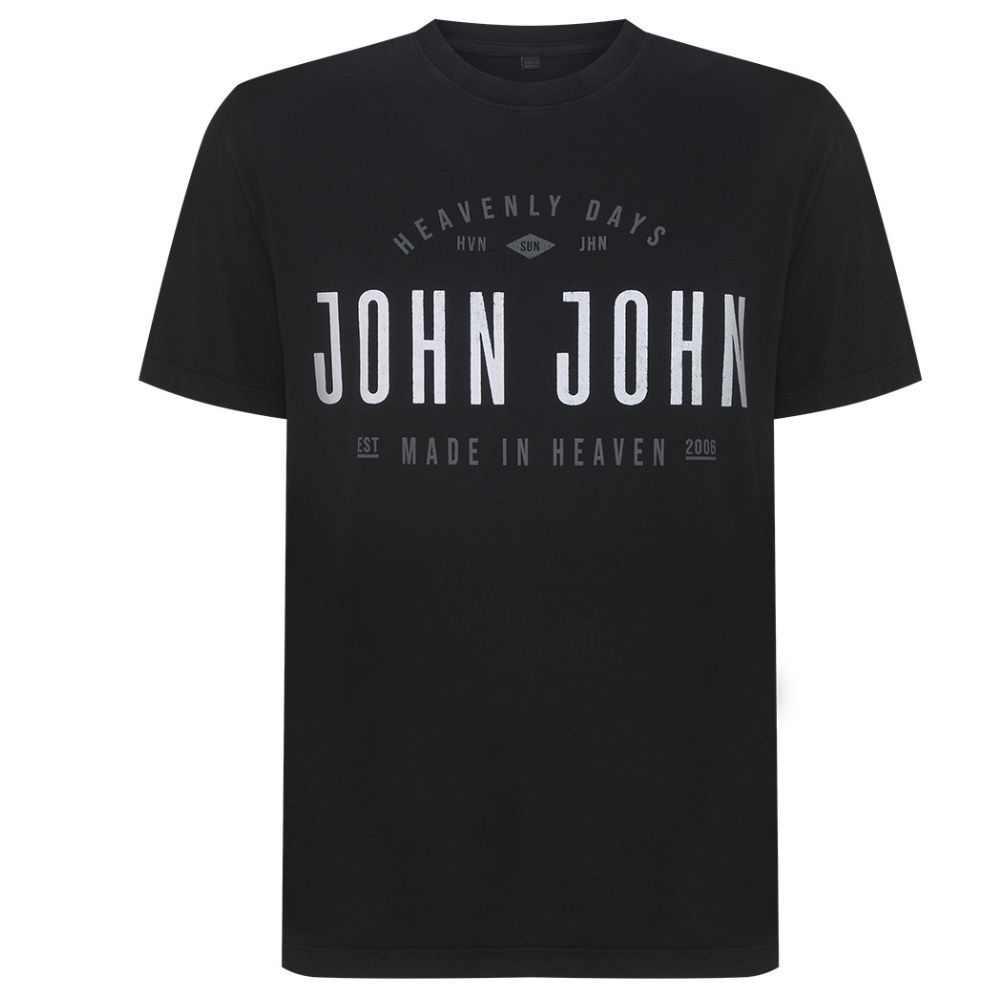 Camiseta Preta Words - John John - Imperium Store