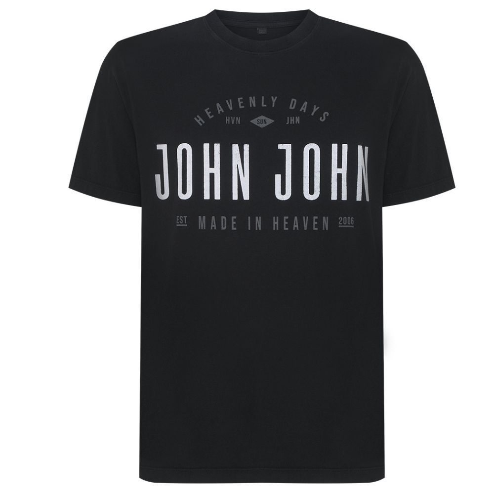 Camiseta John John Sing Black Masculina Preta - Dom Store Multimarcas  Vestuário Calçados Acessórios