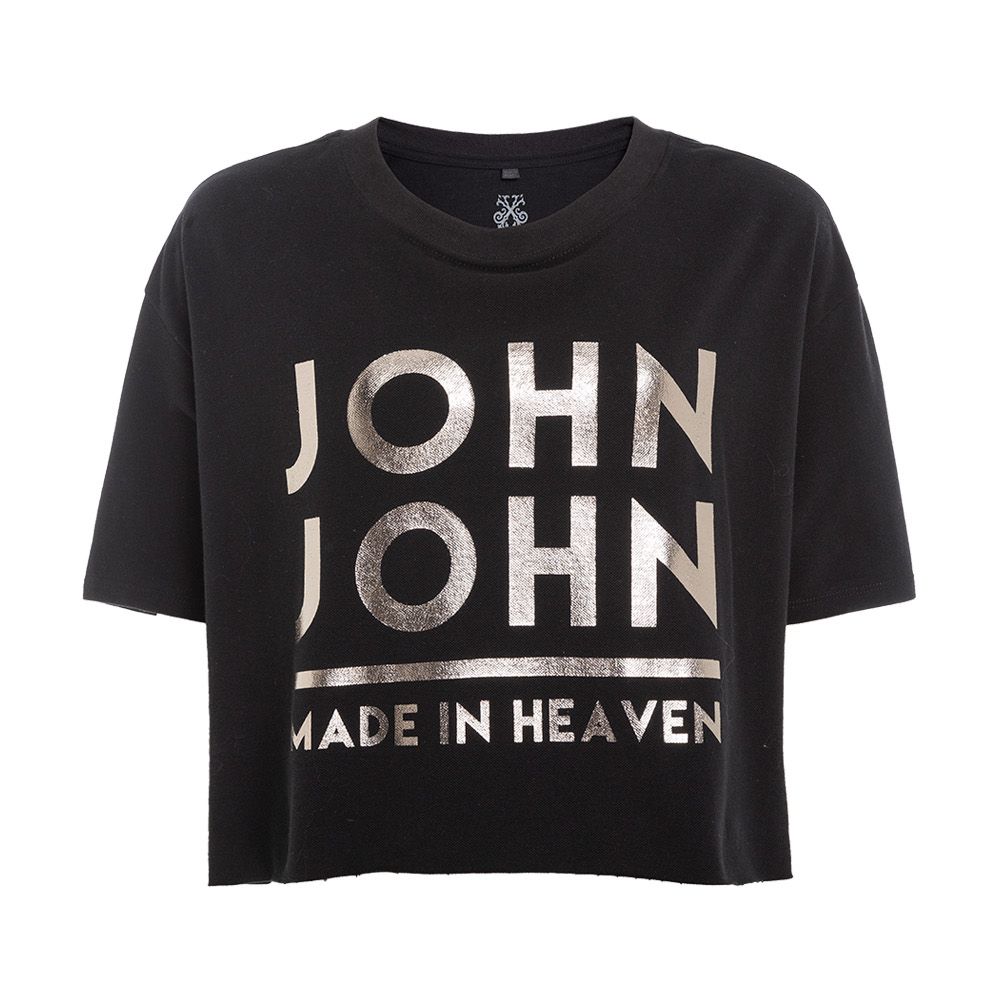 Camiseta John John Logo Masculina Preta - Preto