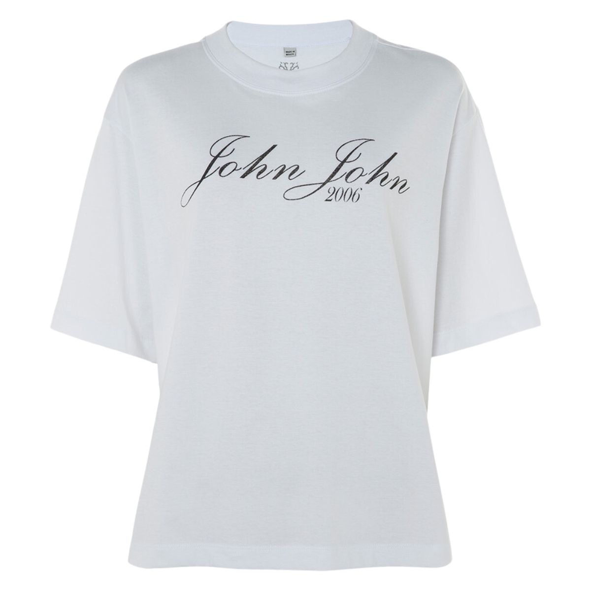 Camiseta John John Reta Estampada Branca - Compre Agora