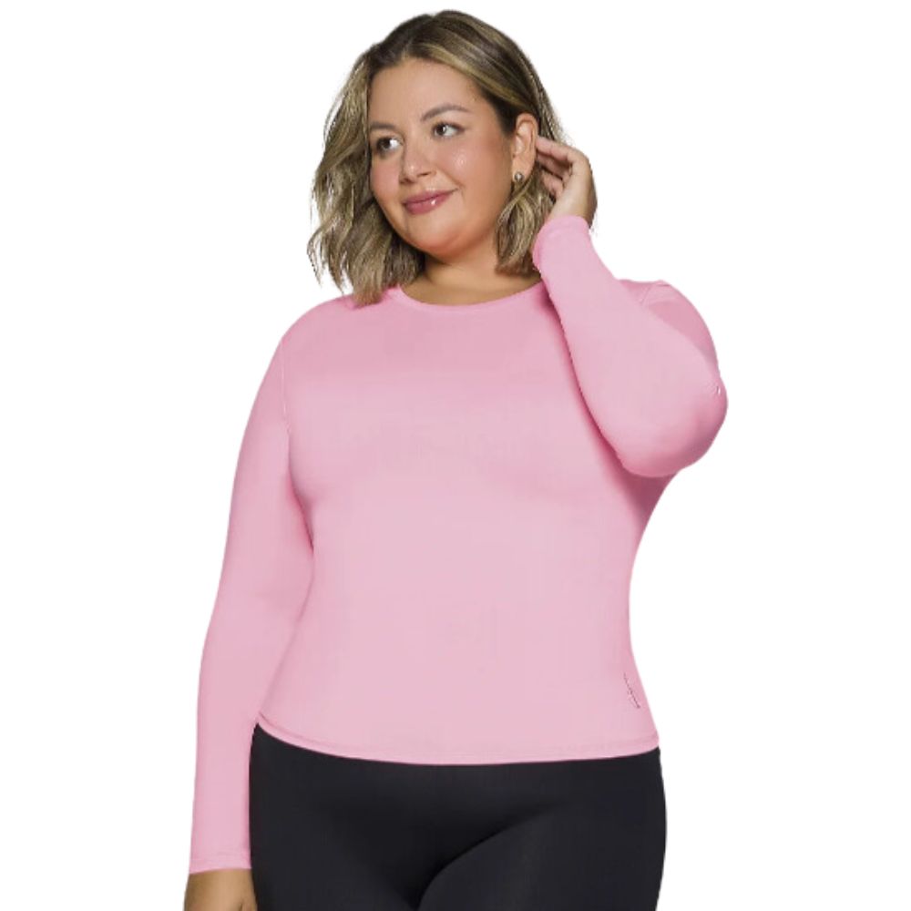 Camiseta Selene Proteção Uv - Plus Size Feminina Rose - Dom Store  Multimarcas Vestuário Calçados Acessórios