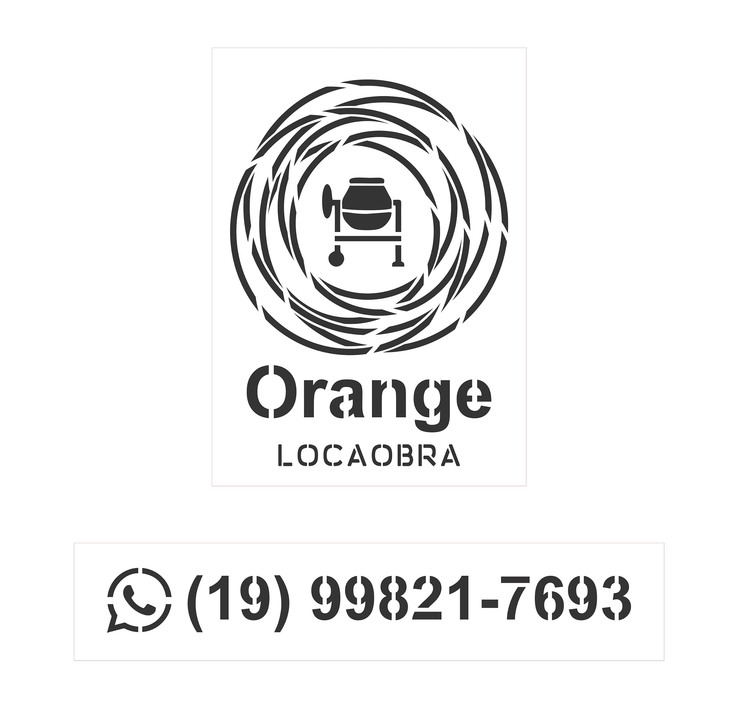 Kit de Stencil Personalizado Orange Locaobra + Numeros de 0 a 9 com 1 - Stencil  Personalizado gabarito e moldes para pintura