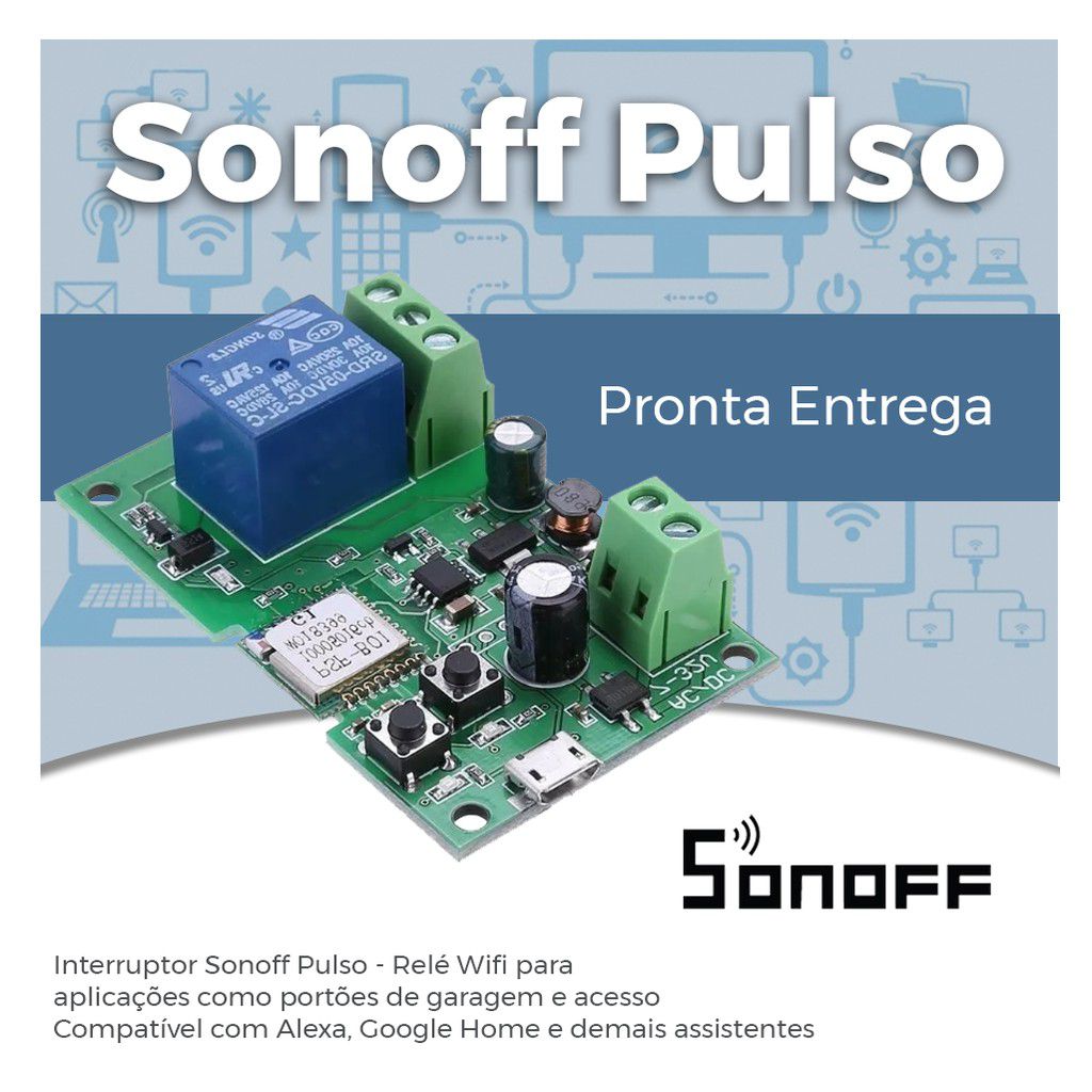 Sonoff Dual R3 2 Canais - Múltiplo Relé Wifi - 2 Canais Automação