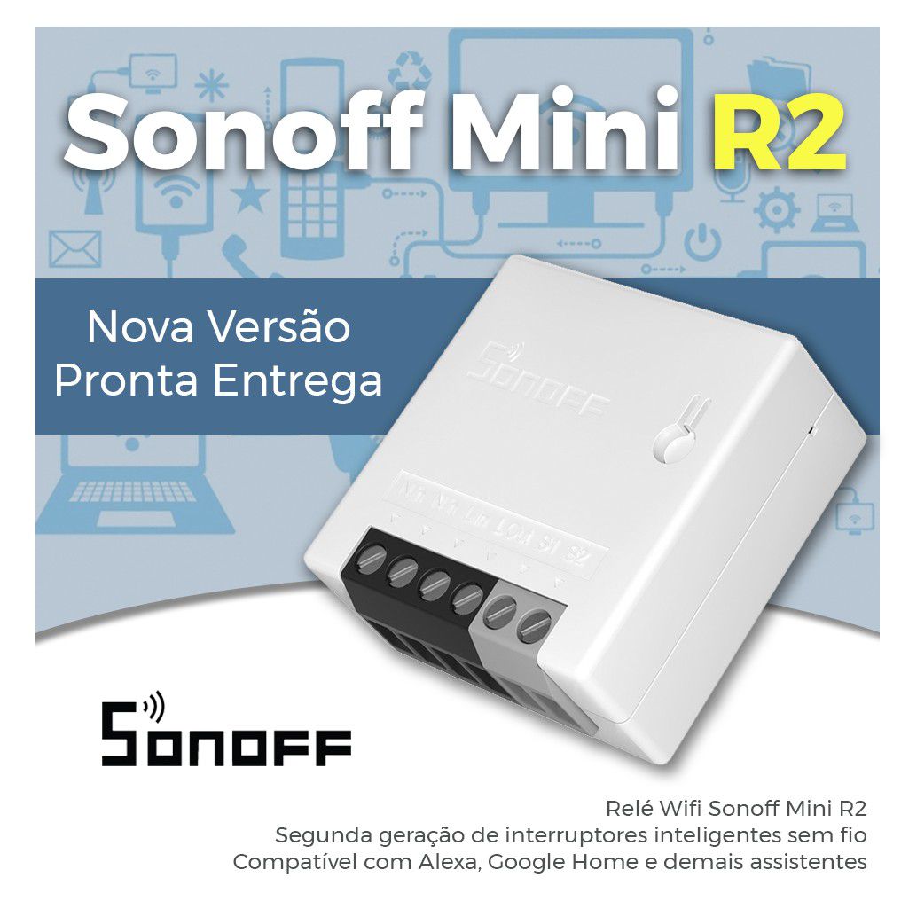 Relé compacto inteligente Sonoff Mini R4 para interruptor Wifi