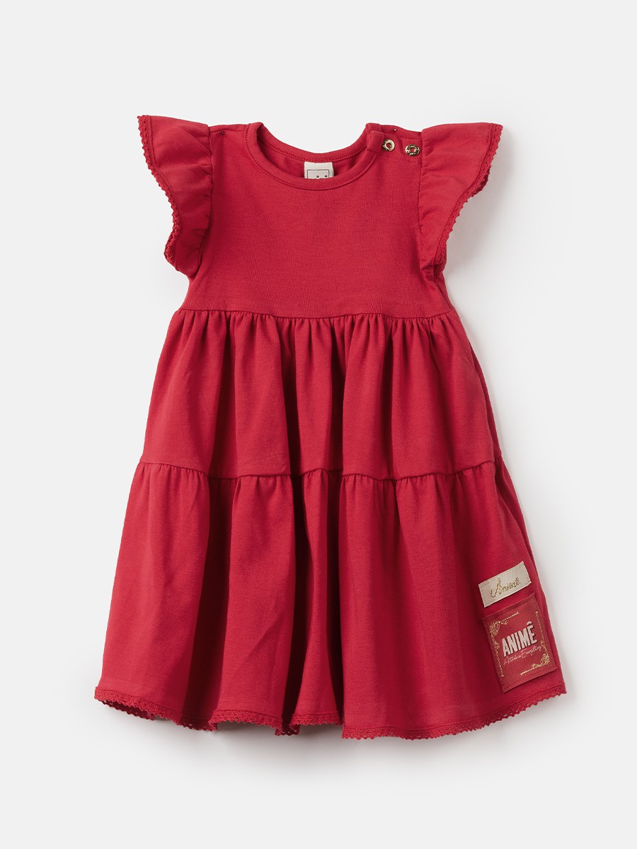 Vestido Infantil Xadrez Vermelho da Minnie - Animê - Alecrim Kids