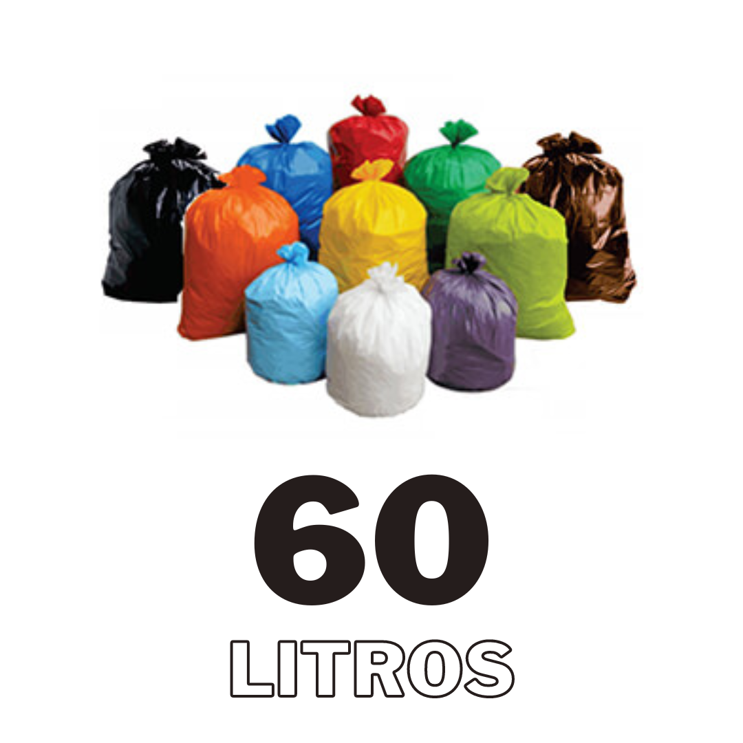 SACO PARA LIXO 60 Litros - COLETA SELETIVA - 50 unidades - Robinpack  Embalagens