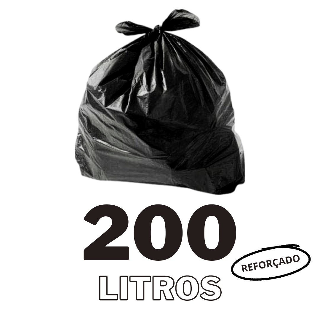 SACO PARA LIXO 200 Litros REFORÇADO - 50 unidades - Robinpack Embalagens