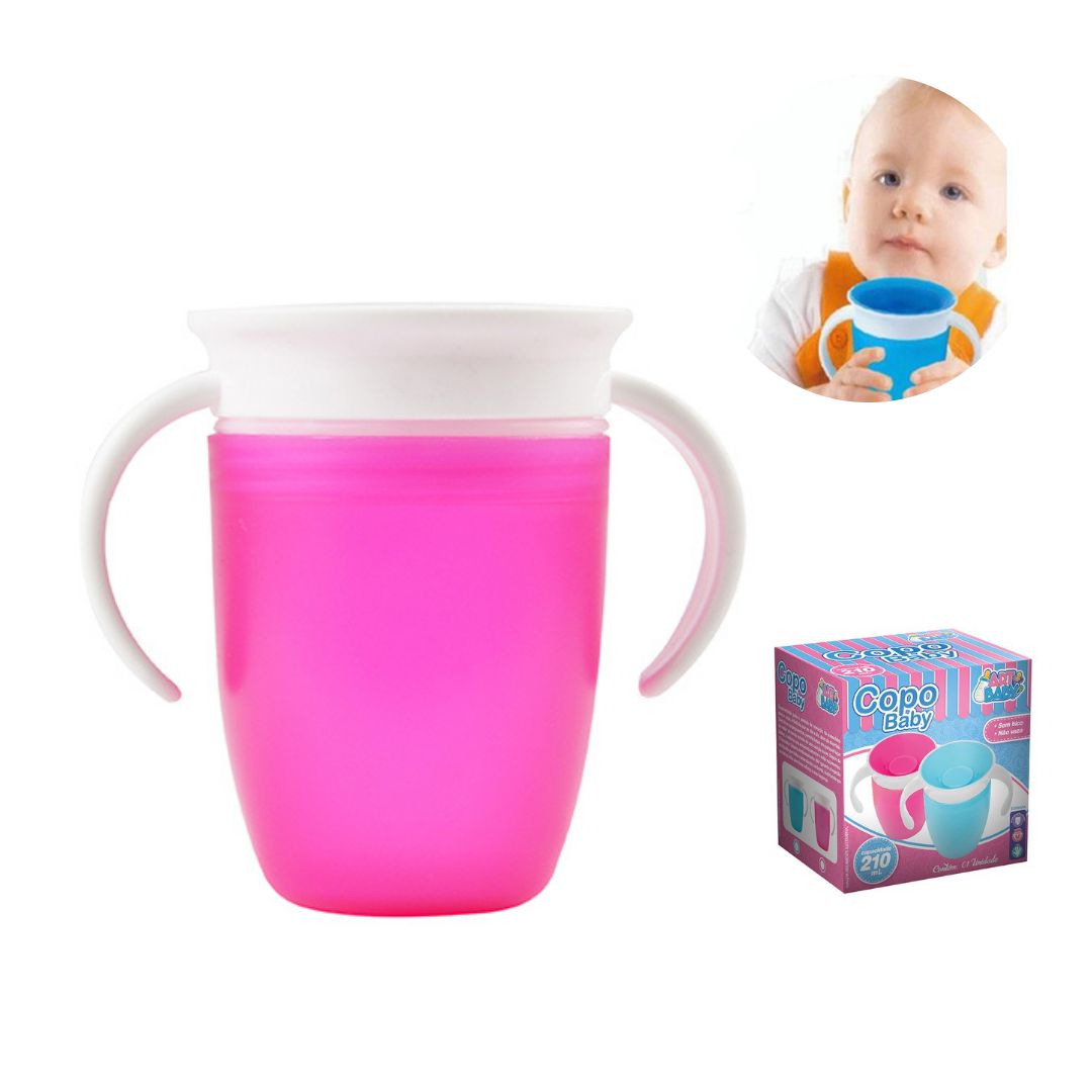 Copo Munchkin para Treinamento e Transição 360 Miracle Cup Rosa