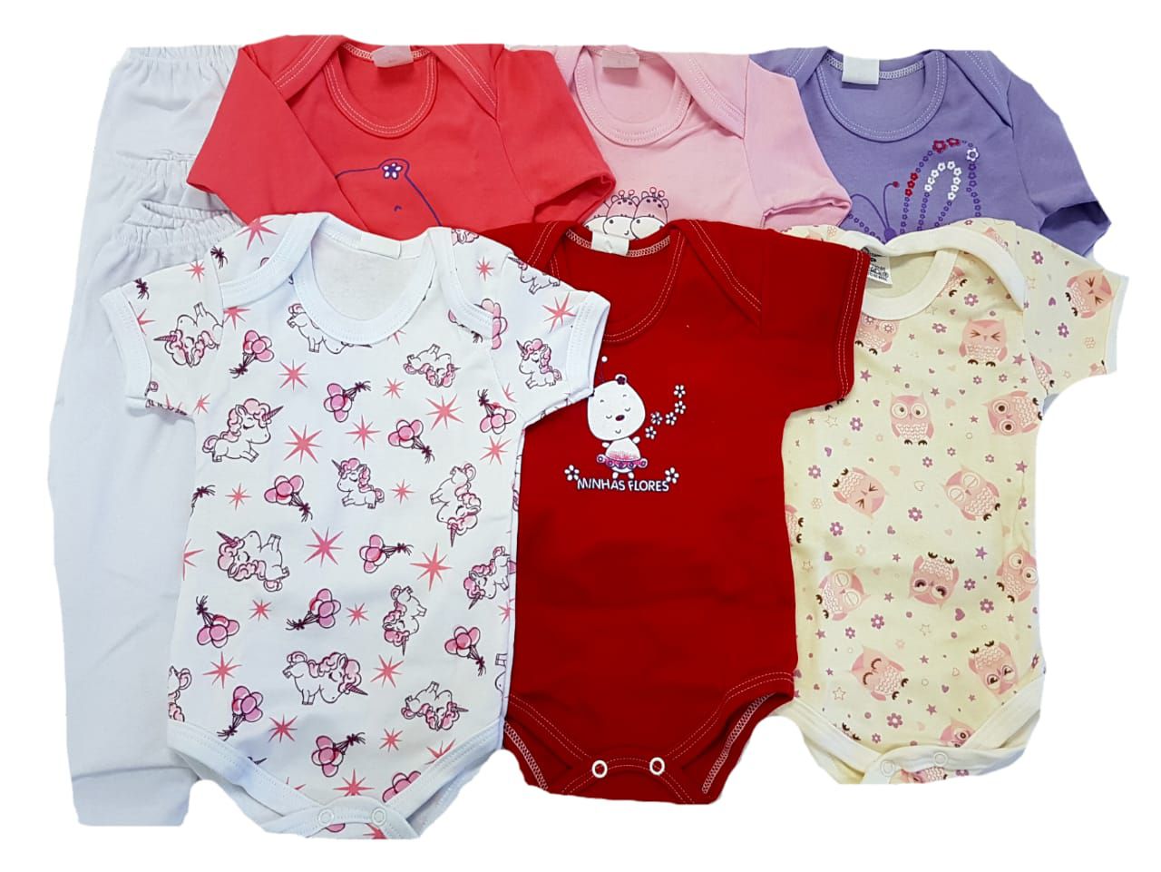 Kit de Roupas para Boneca Bebê Reborn Menina com tamanho de até