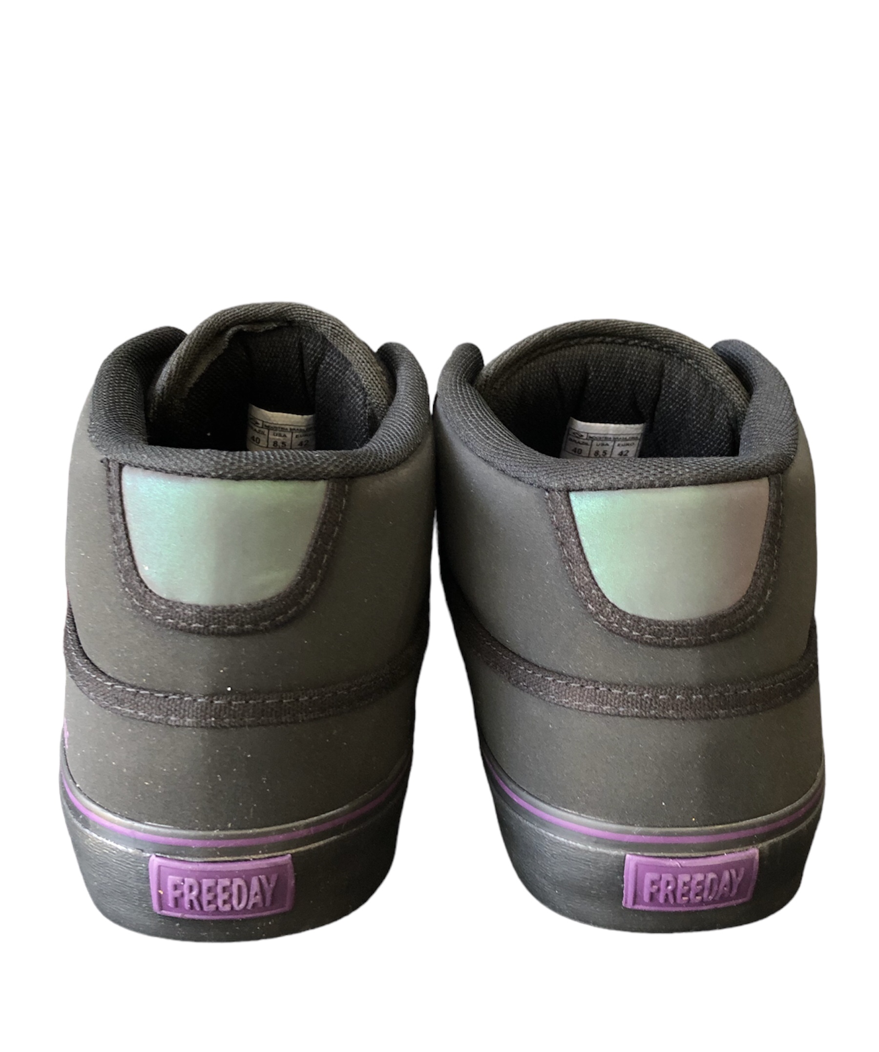 Tênis Freeday Vulcano Mid Preto/Purple Refletivo | Bang Life Skate