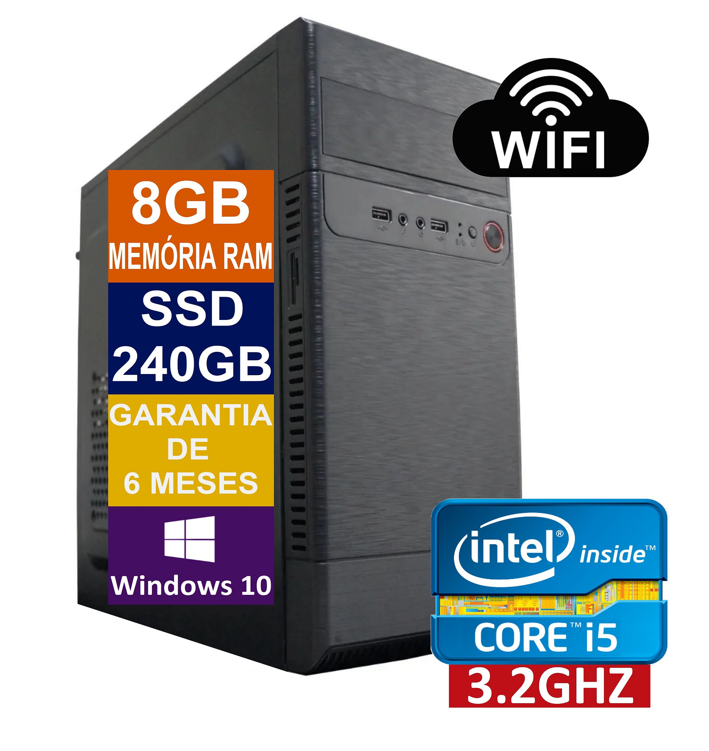 Computador Intel Core I5 3470 – 8GB RAM – SSD 240GB - Tech Power Shop