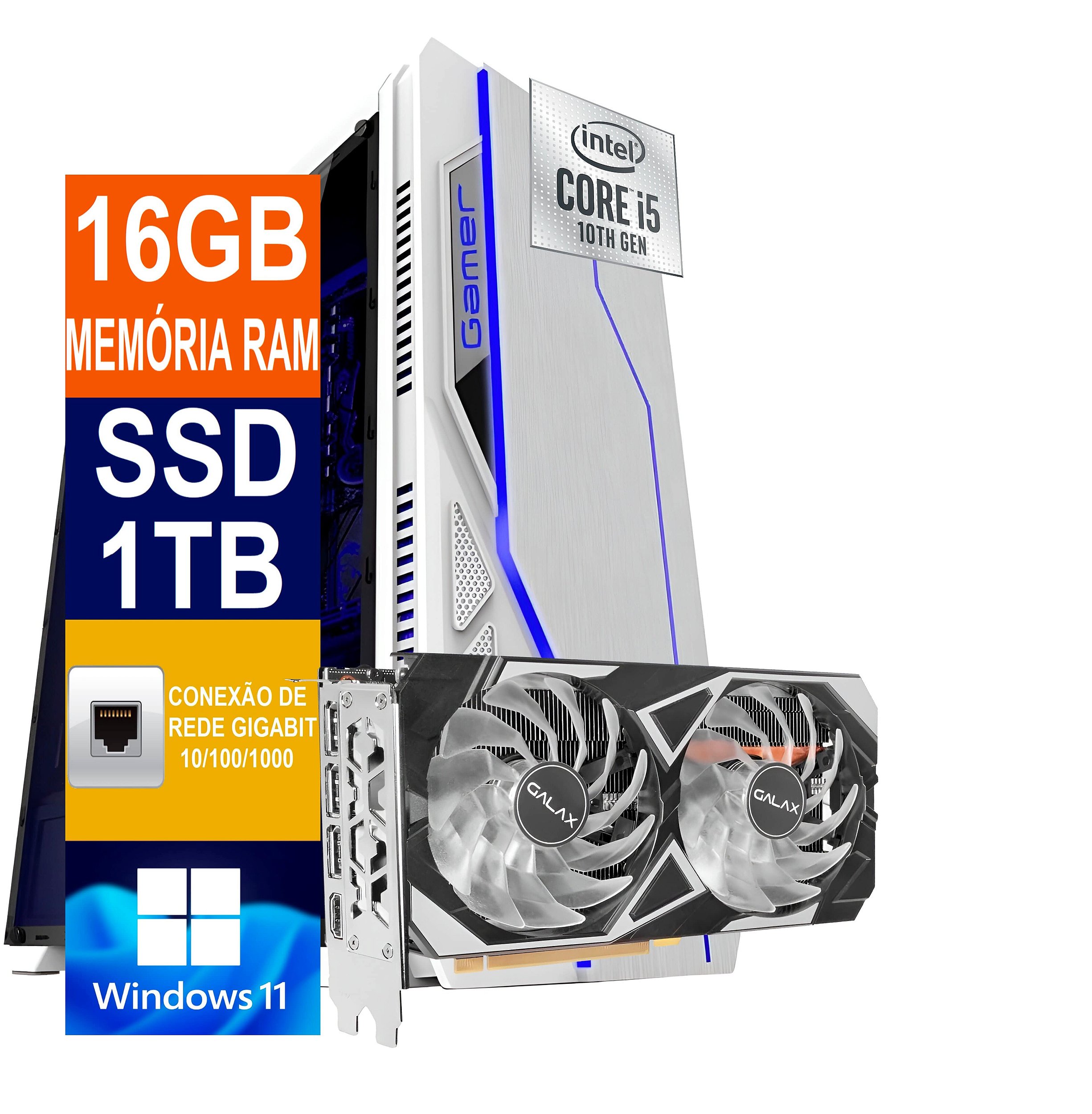 Pc Gamer Barato Up Starter I7 8gb Ssd 240gb Windows 10 pro - Loja Oi Place