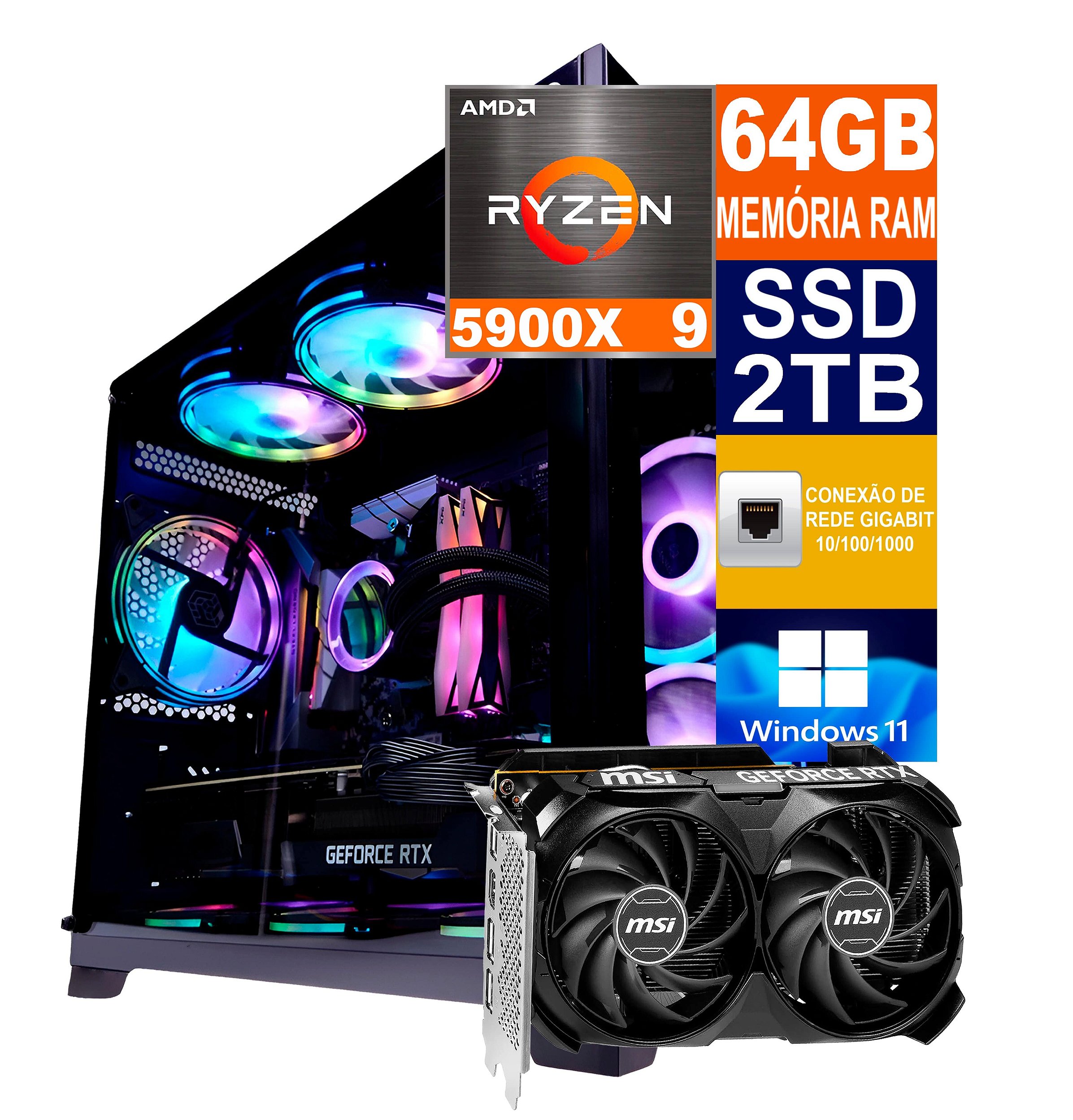 自作PC Ryzen 9 5900x (GPU以外完備)SSD 4TB 自作PC Ryzen 9 5900x (GPU以外完備)SSD 4TB