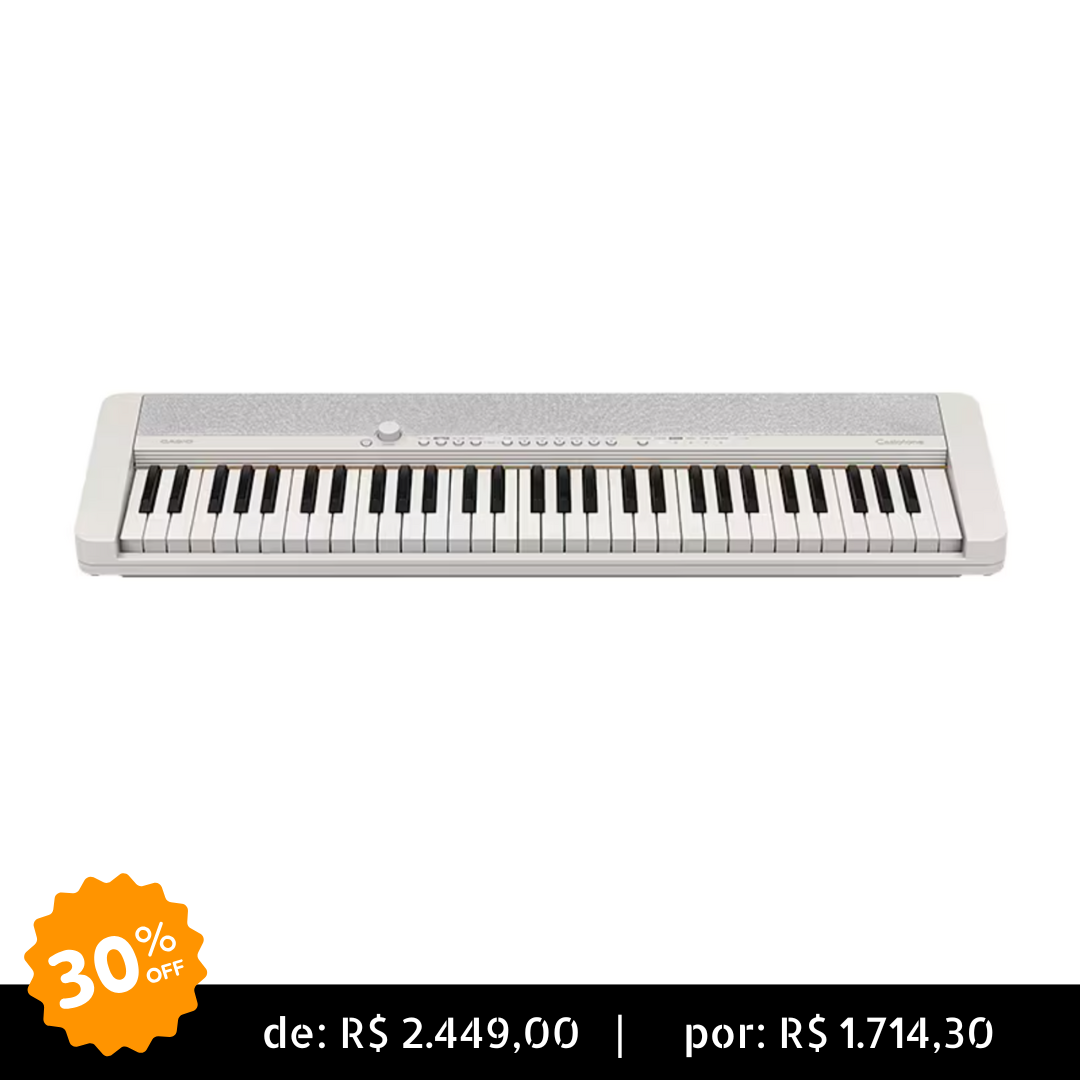 Teclado Casio CT-S1WE Casiotone Branco - Toda Música Instrumentos