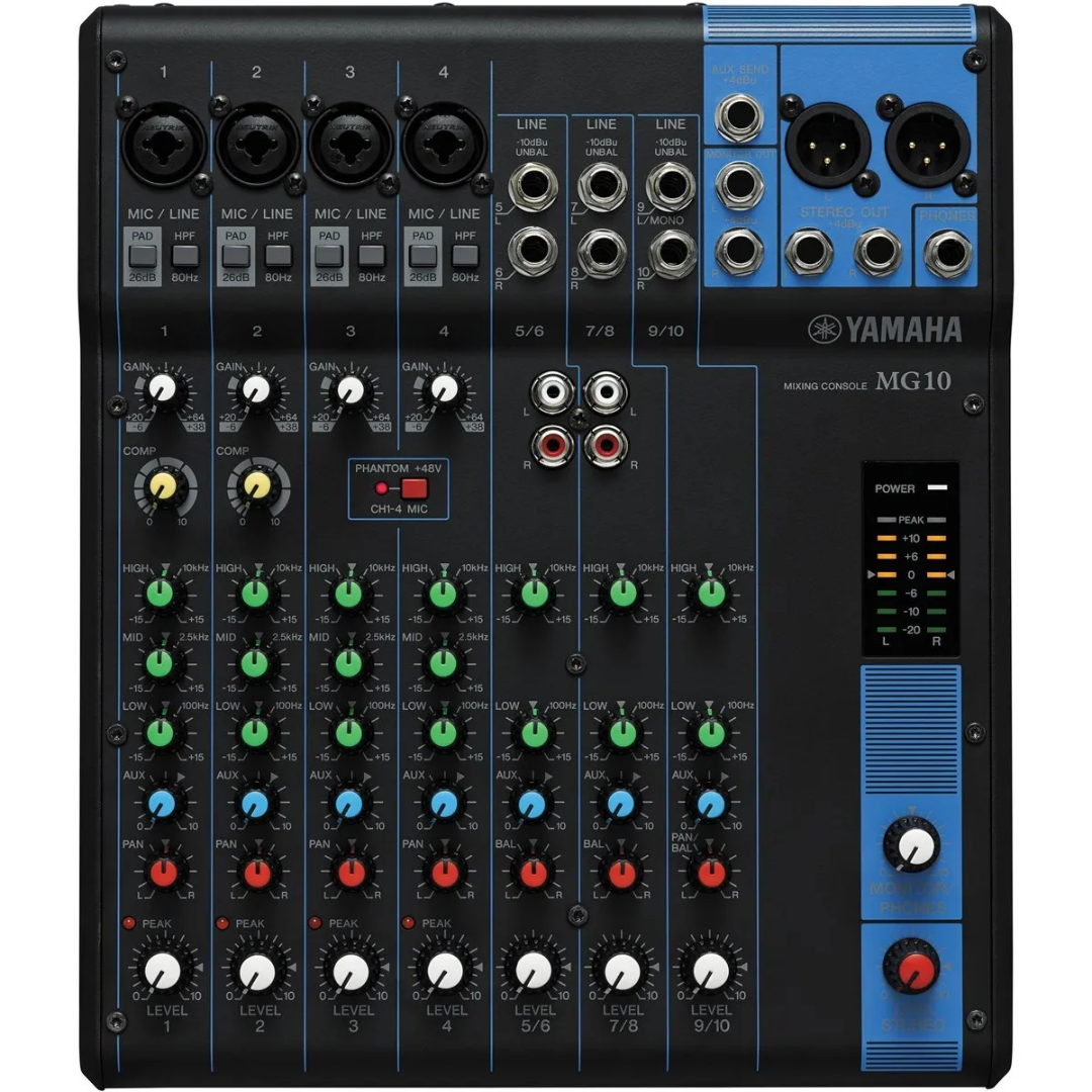 Mesa De Som 10 Canais Yamaha MG10 (110v) - Toda Música