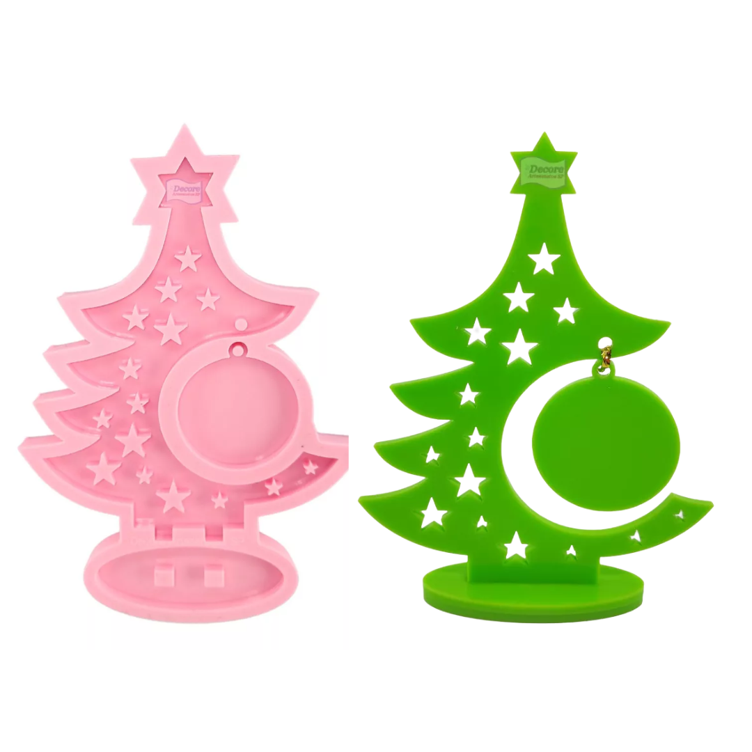 Forma de Silicone - Arvore de Natal - Decore Artesanatos SP