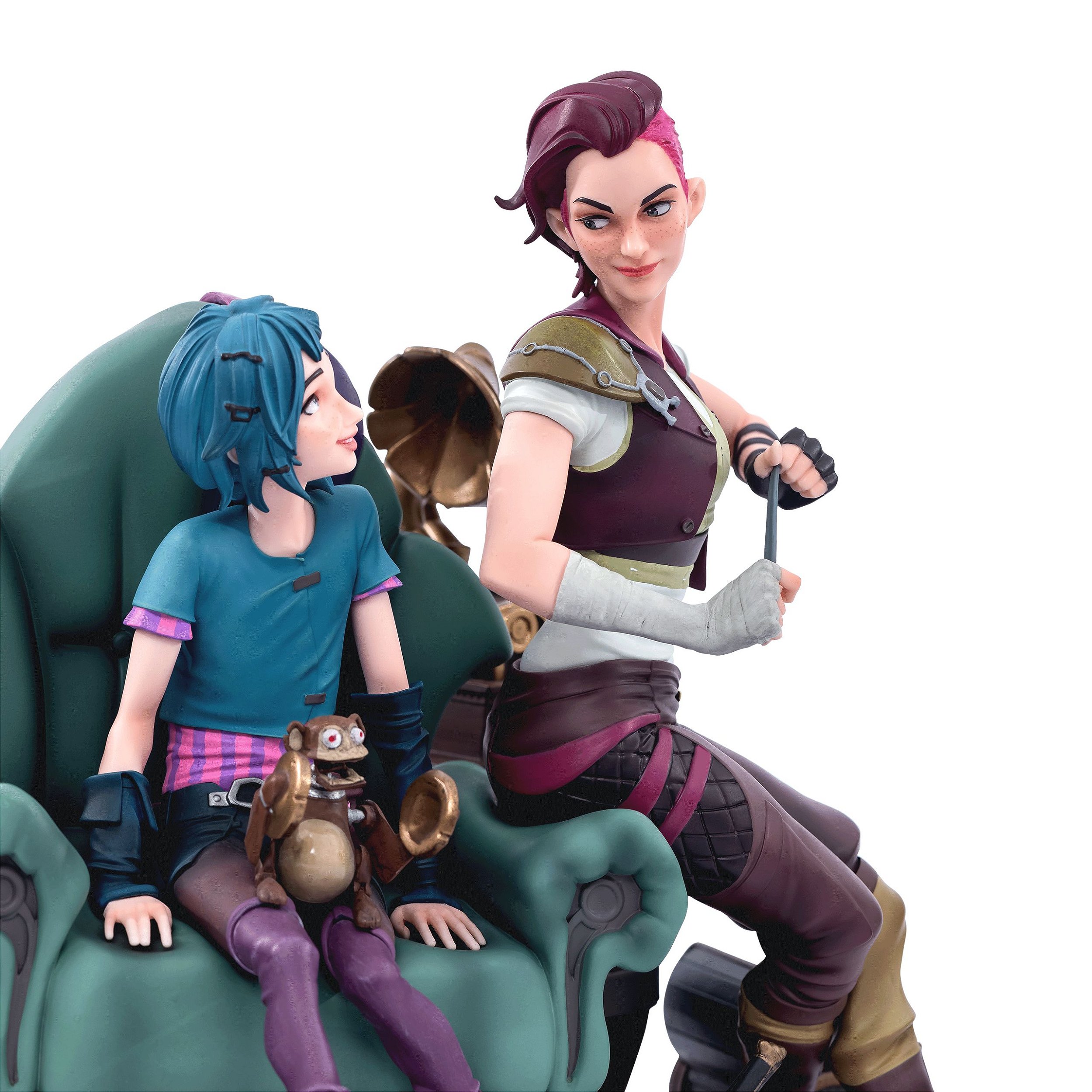 Arcane Powder & Vi Estátua League Of Legends AS Colecionáveis AS