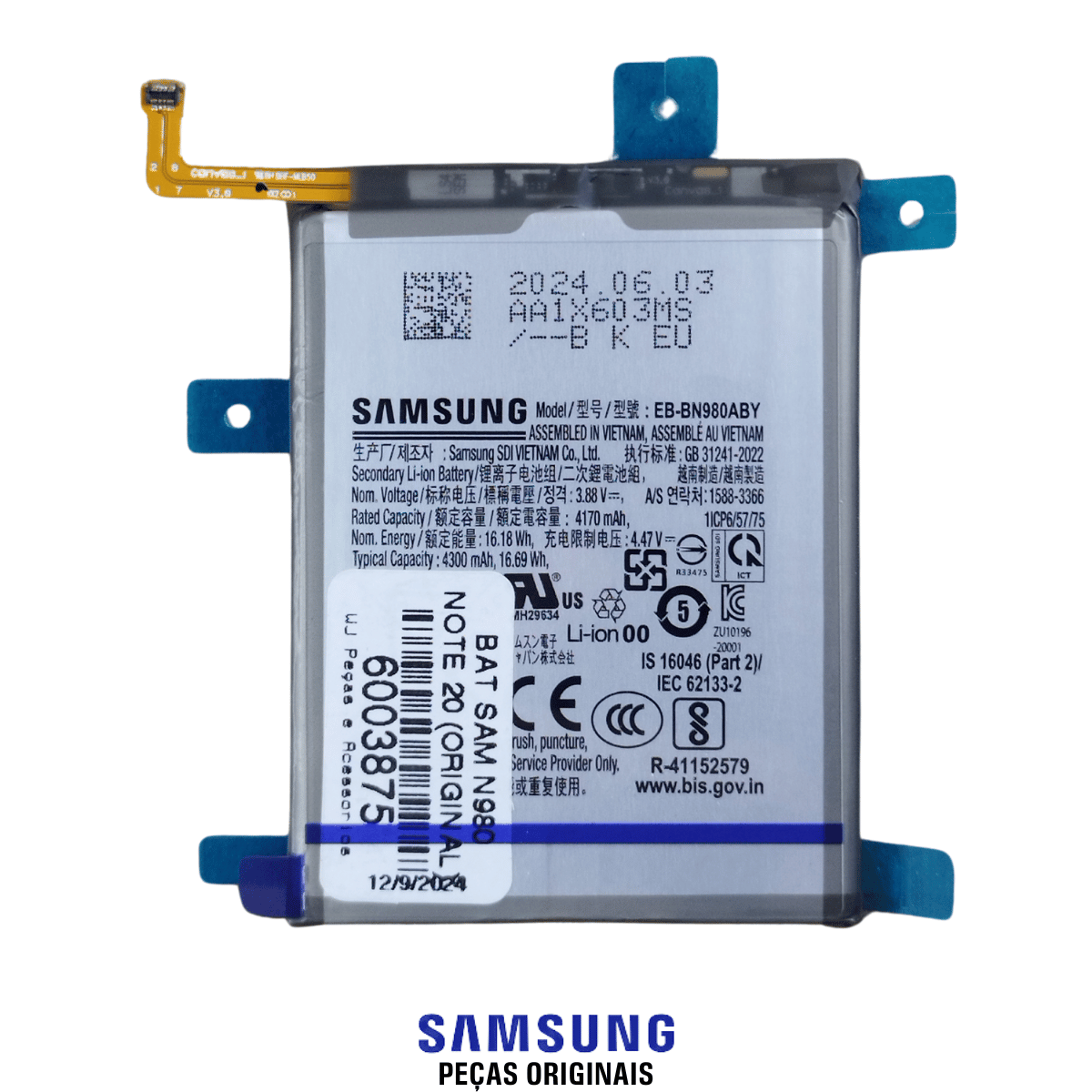 Bateria Samsung Note 20 N980 EB-BN980ABY 4300MAH - Original Nova