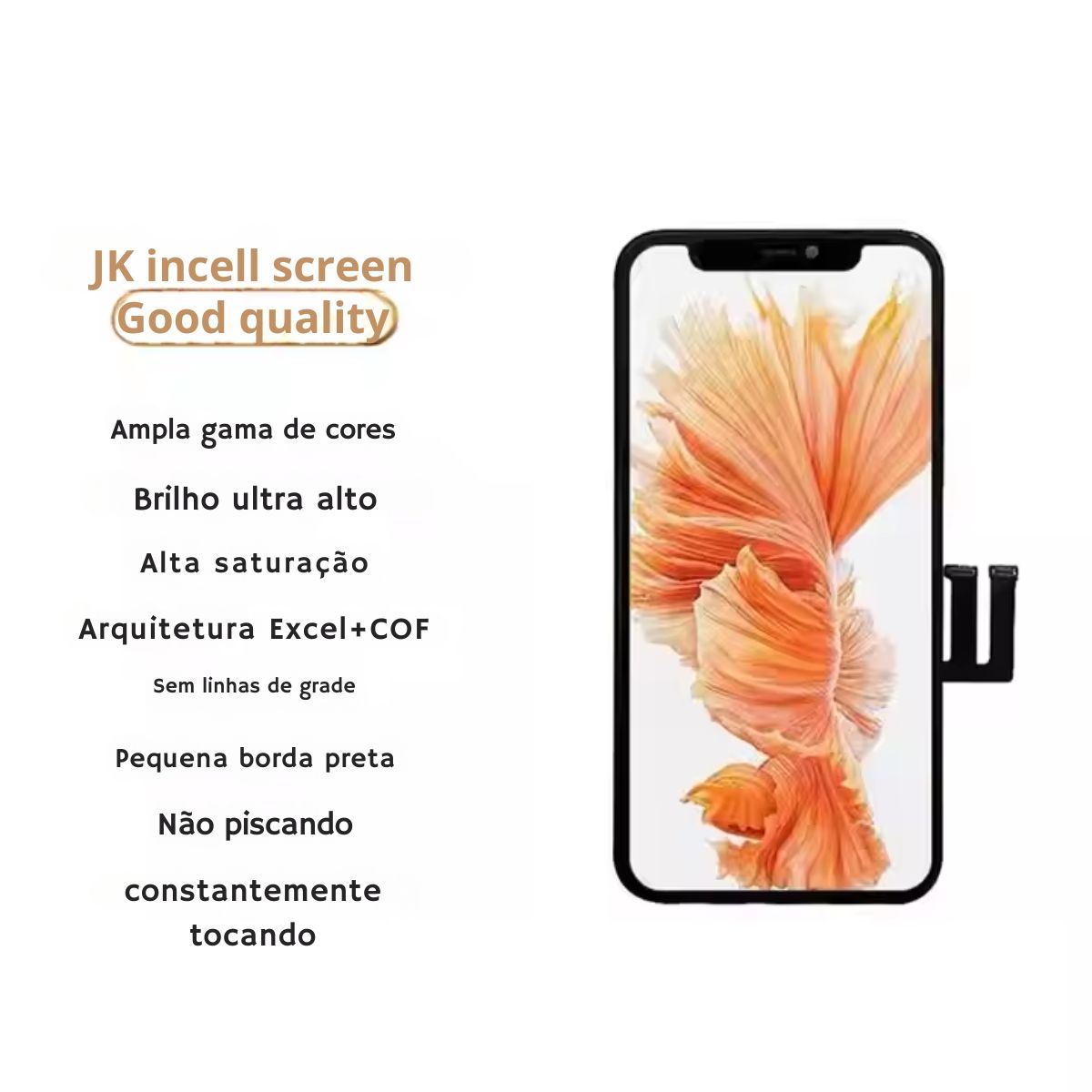 Tela Frontal Iphone 12 / 12 Pro - JK - W&J peças e acessórios