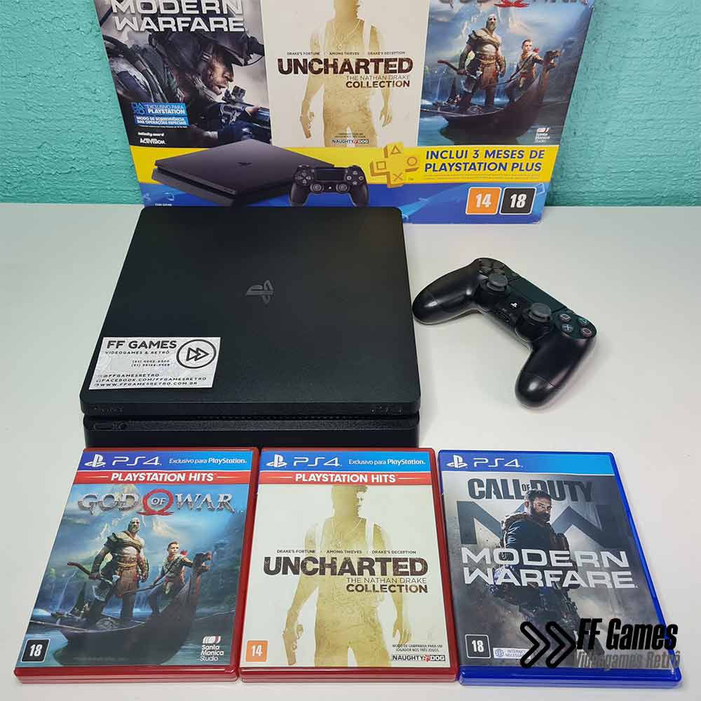 PlayStation 4 1000GB - Cinzento - Edição limitada Uncharted 4 + Uncharted 4