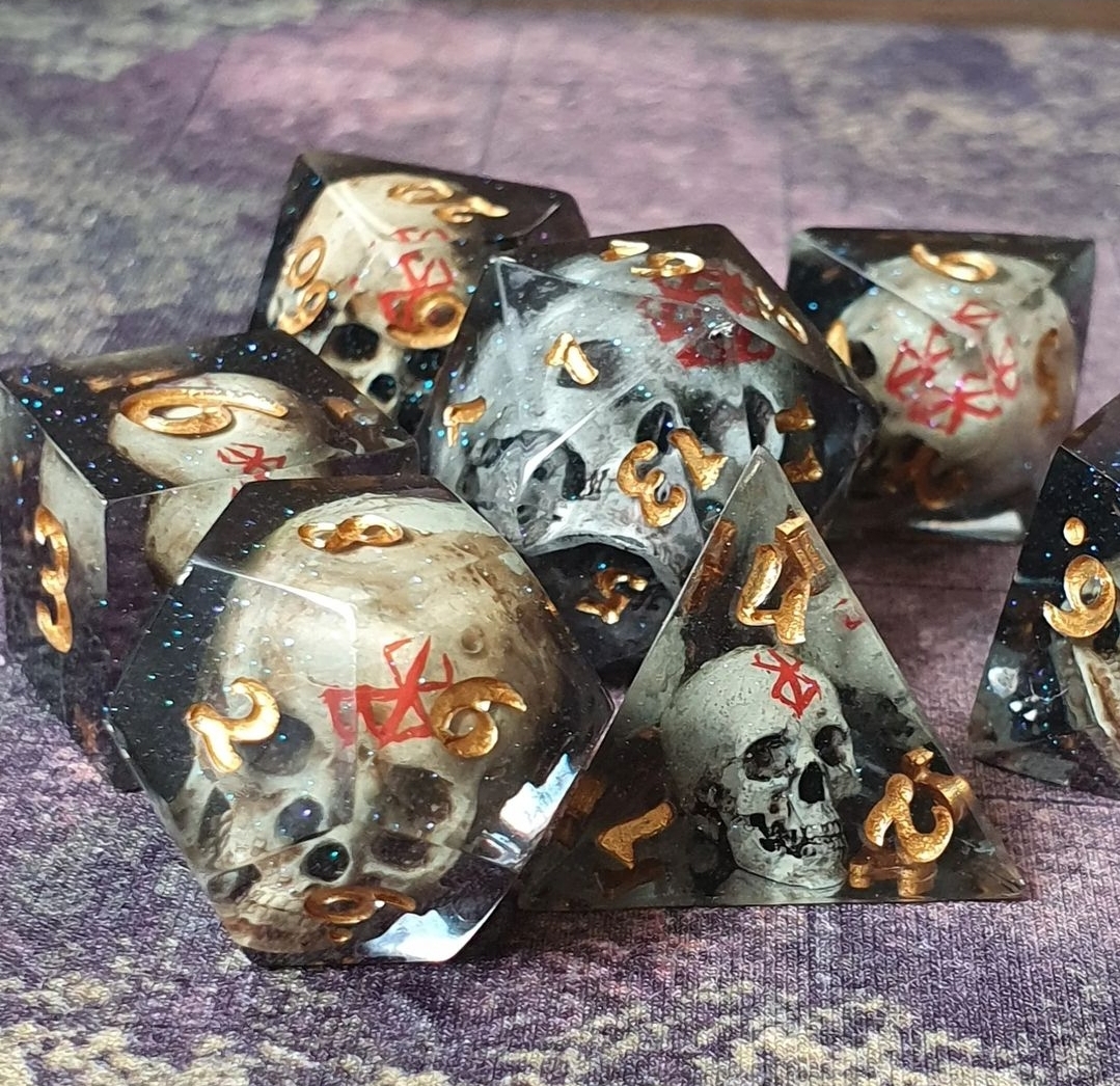 Berseker Set completo com 7 Dados de RPG https