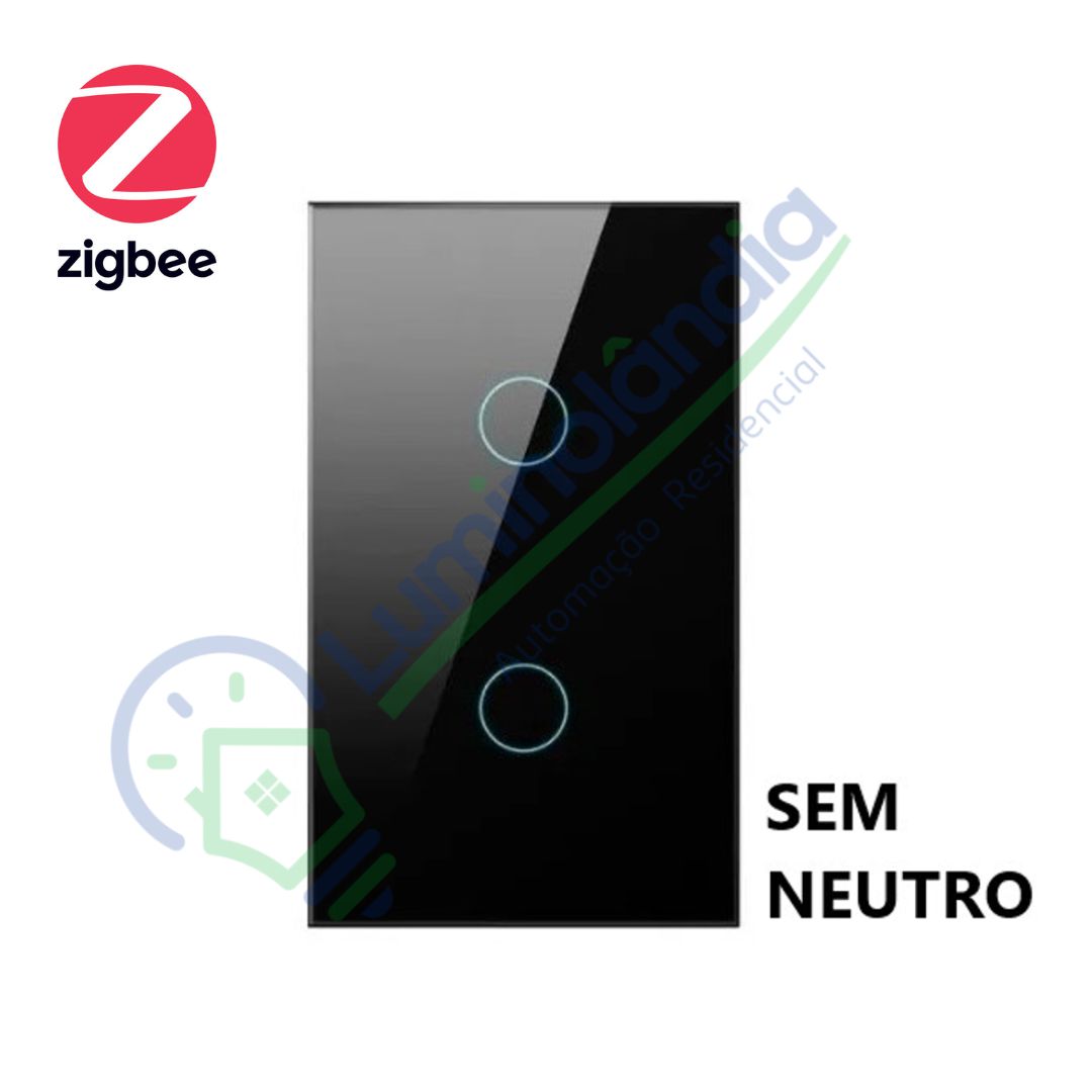 Interruptor Zigbee Branco Tuya 4 Teclas - Sem Neutro - Bivolt - Luminolândia