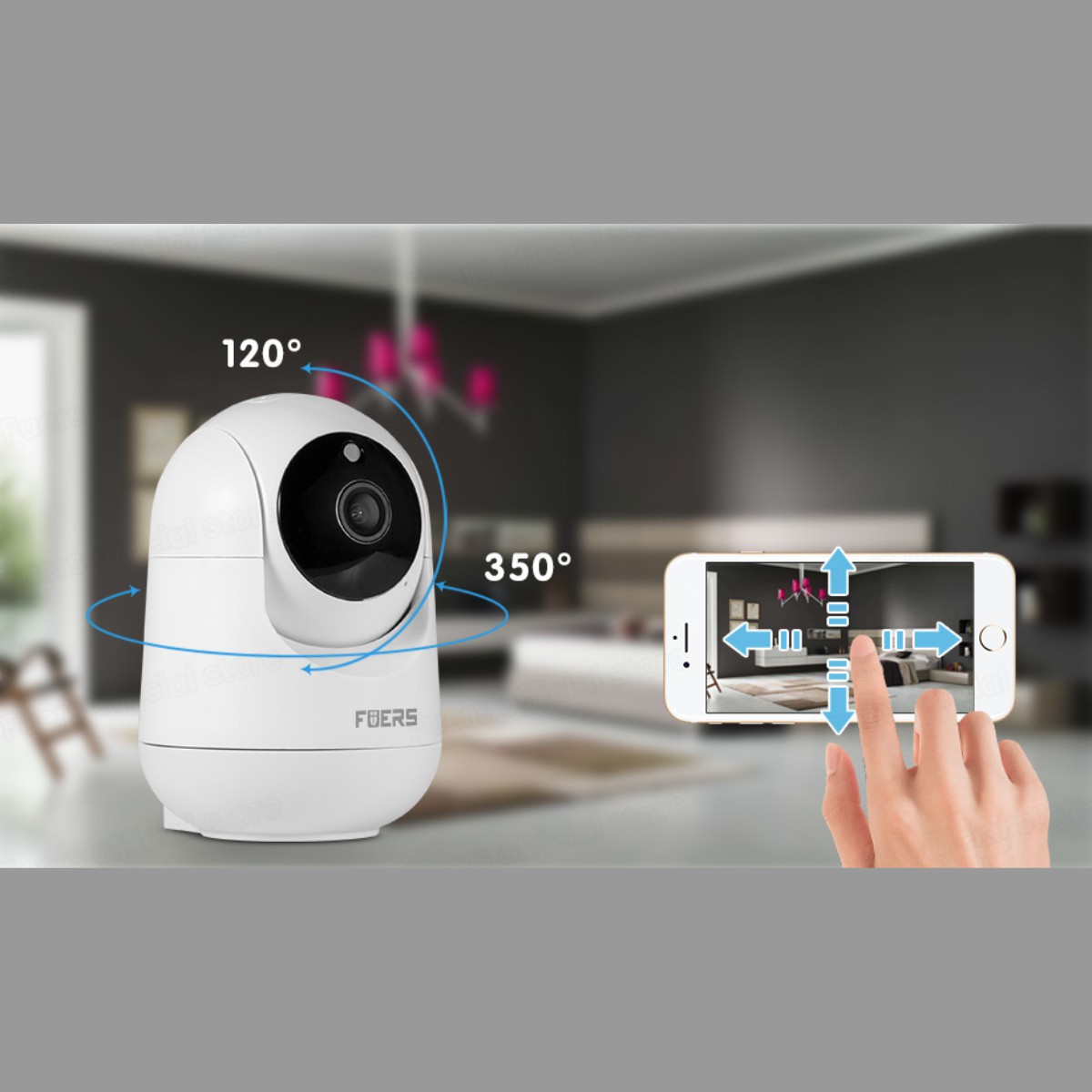 Câmera Segurança Inteligente Wifi Tuya 3MP Fluers - Luminolândia