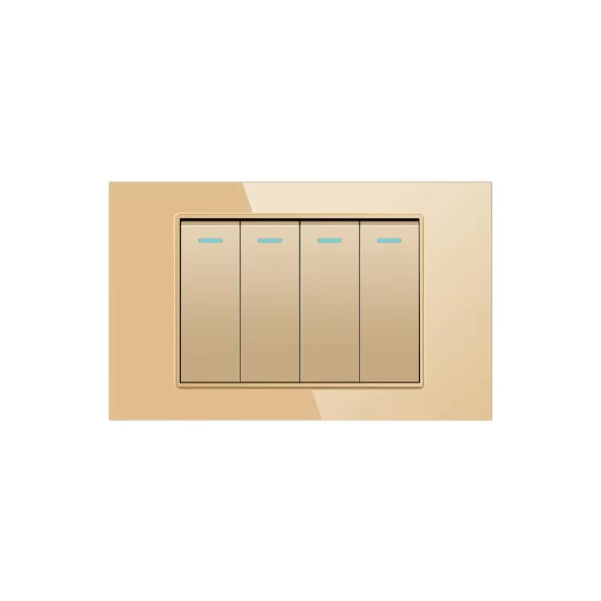 スイッチライト　4台 Interruptor 4 Teclas Acabamento Premium Vidro Temperado 4x2