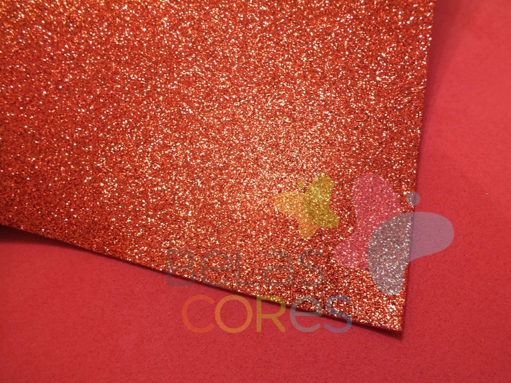 Folha De Eva 40x60cm Glitter Vermelho 5 Unidades Empório Das Lembrancinhas Belas Cores 2976
