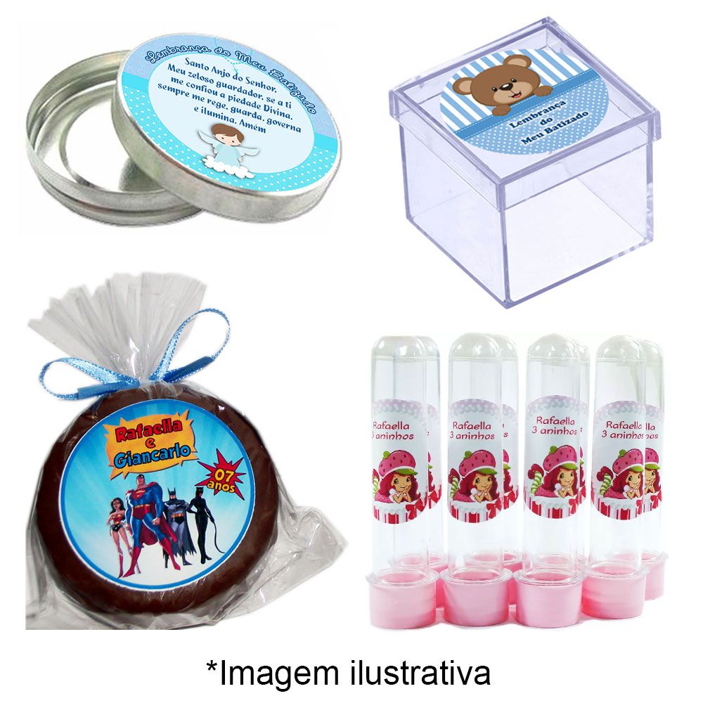Adesivo Personalizado para Lembrancinha Redondo 4,7cm - Empório das ...