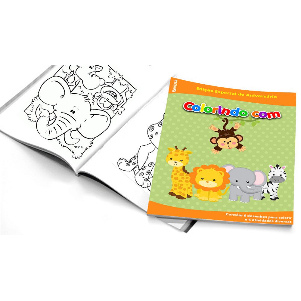 livro para colorir safari baby