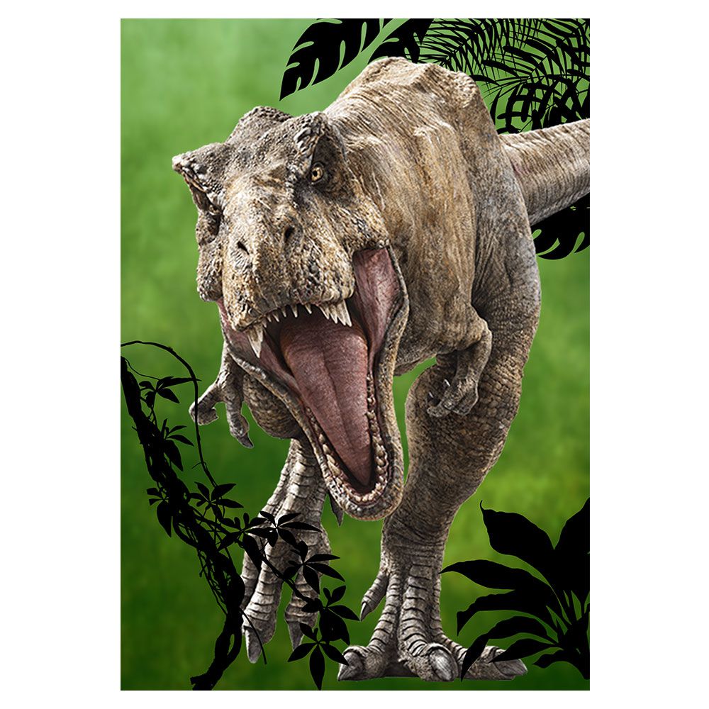 Placa MDF Desenho Dinossauro Verde Roar