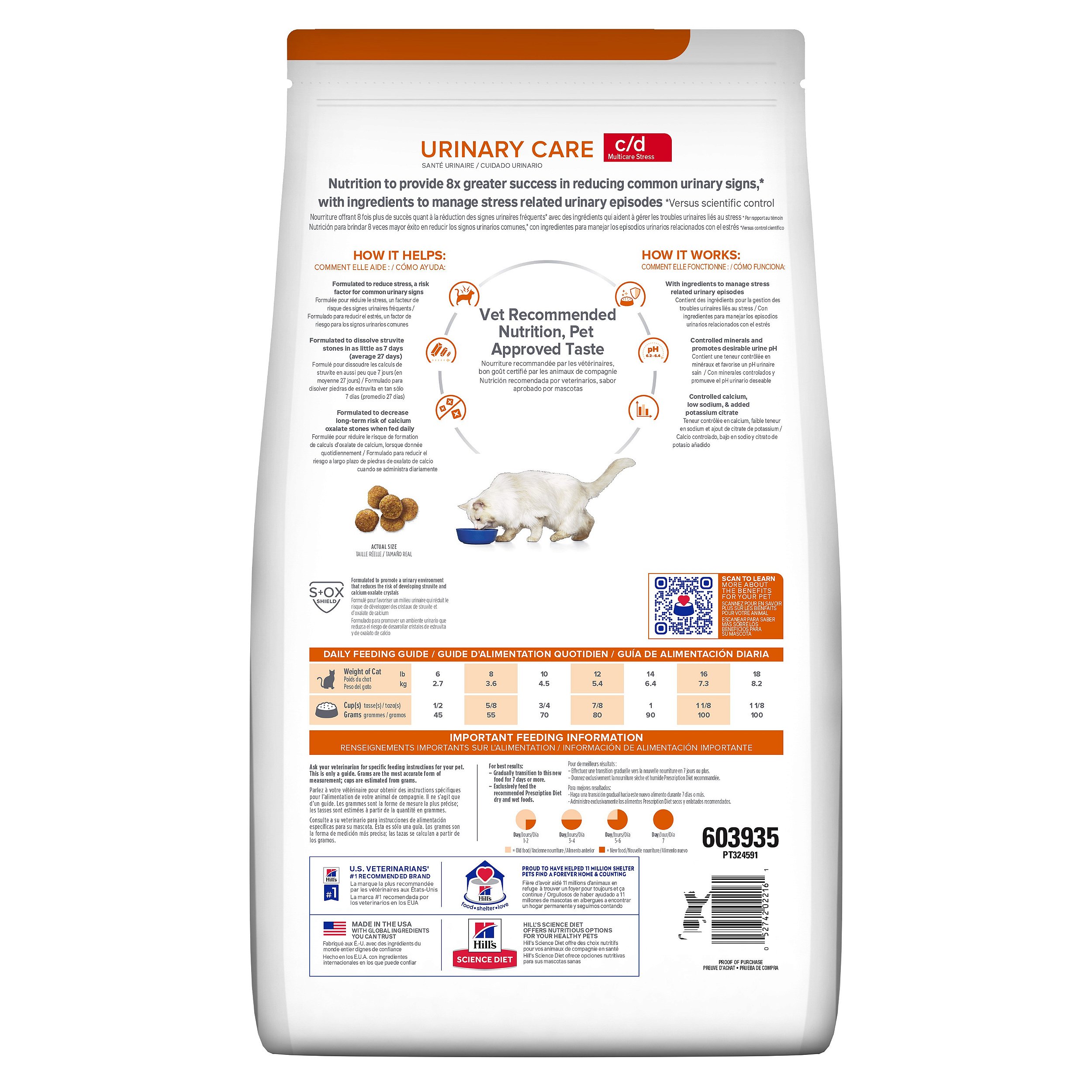 Ração Hills C/d Multicare Para Gatos - Cuidado Urinário | 1,81kg | Prescription Diet