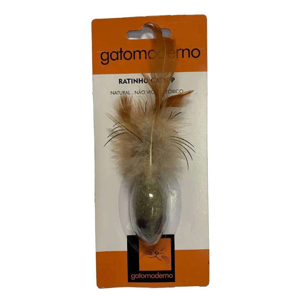 Brinquedo Para Gato Catch A Mouse - Rato De Lã Com Cauda De 1,8m