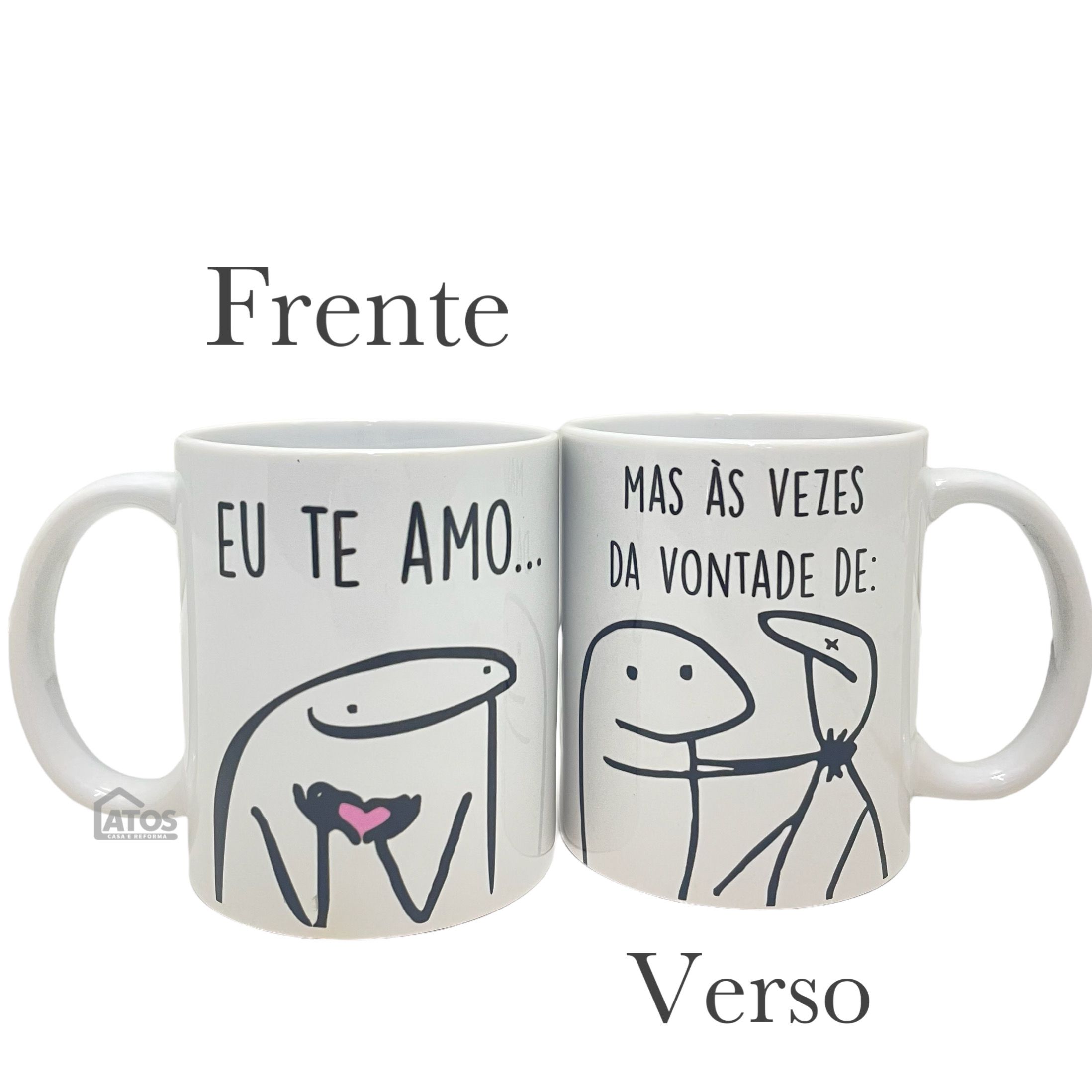 Caneca Bento Flork Meme Divertida Meu Amor por Você