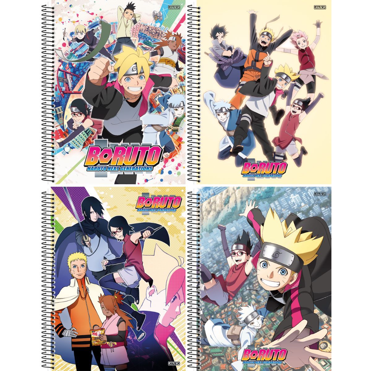 Caderno Espiral Univ CD 80fls Time Boruto São Domingos - Welban