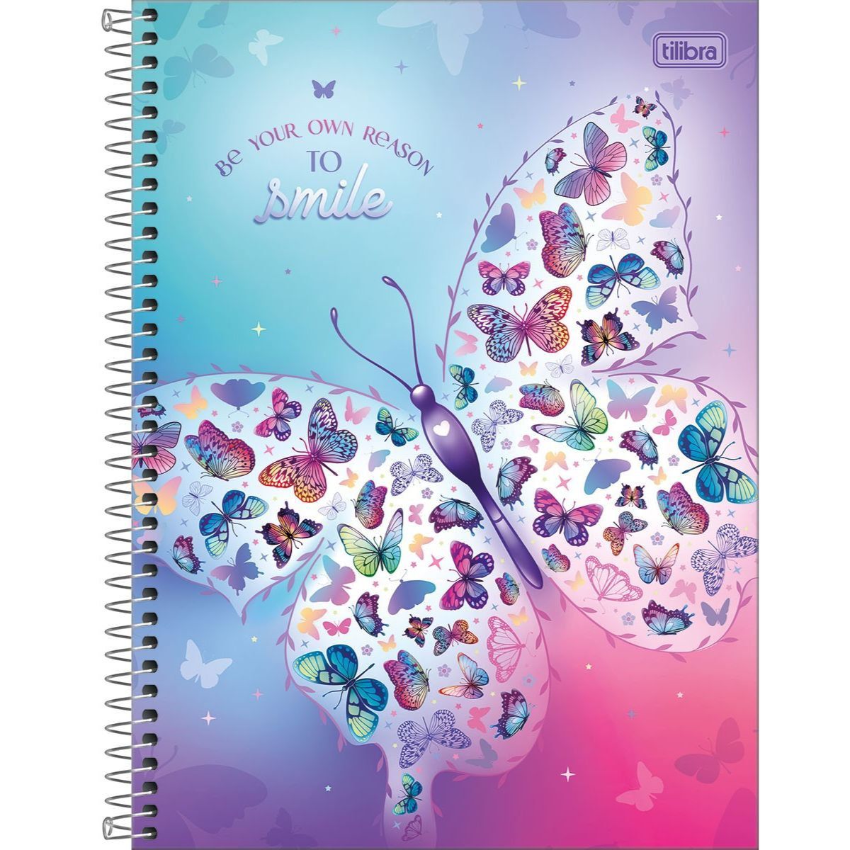 Caderno Espiral Capa Dura Universitário Daisy Tilibra 1 Matéria 80 Folhas Mundolápis 8334