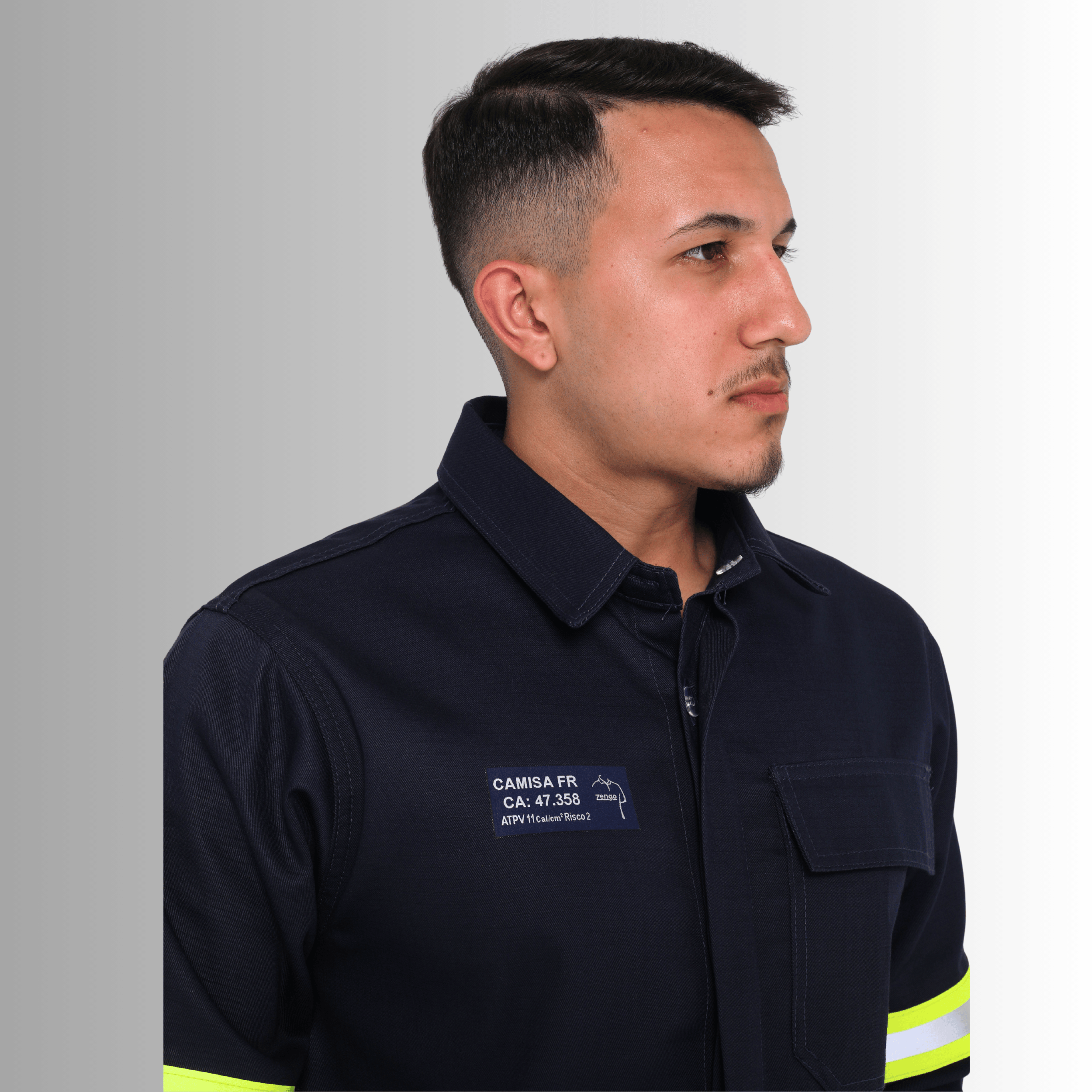 Camisa NR10 Anti Chamas Eletricista - CA 47358 - Zengo Uniformes