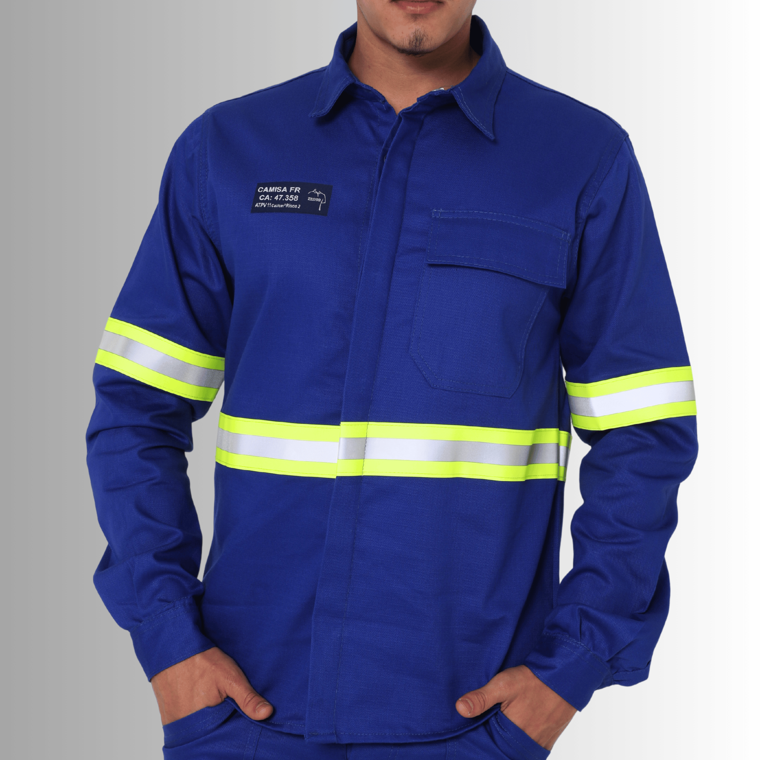 Camisa NR10 Anti Chamas Eletricista - CA 47358 - Zengo Uniformes